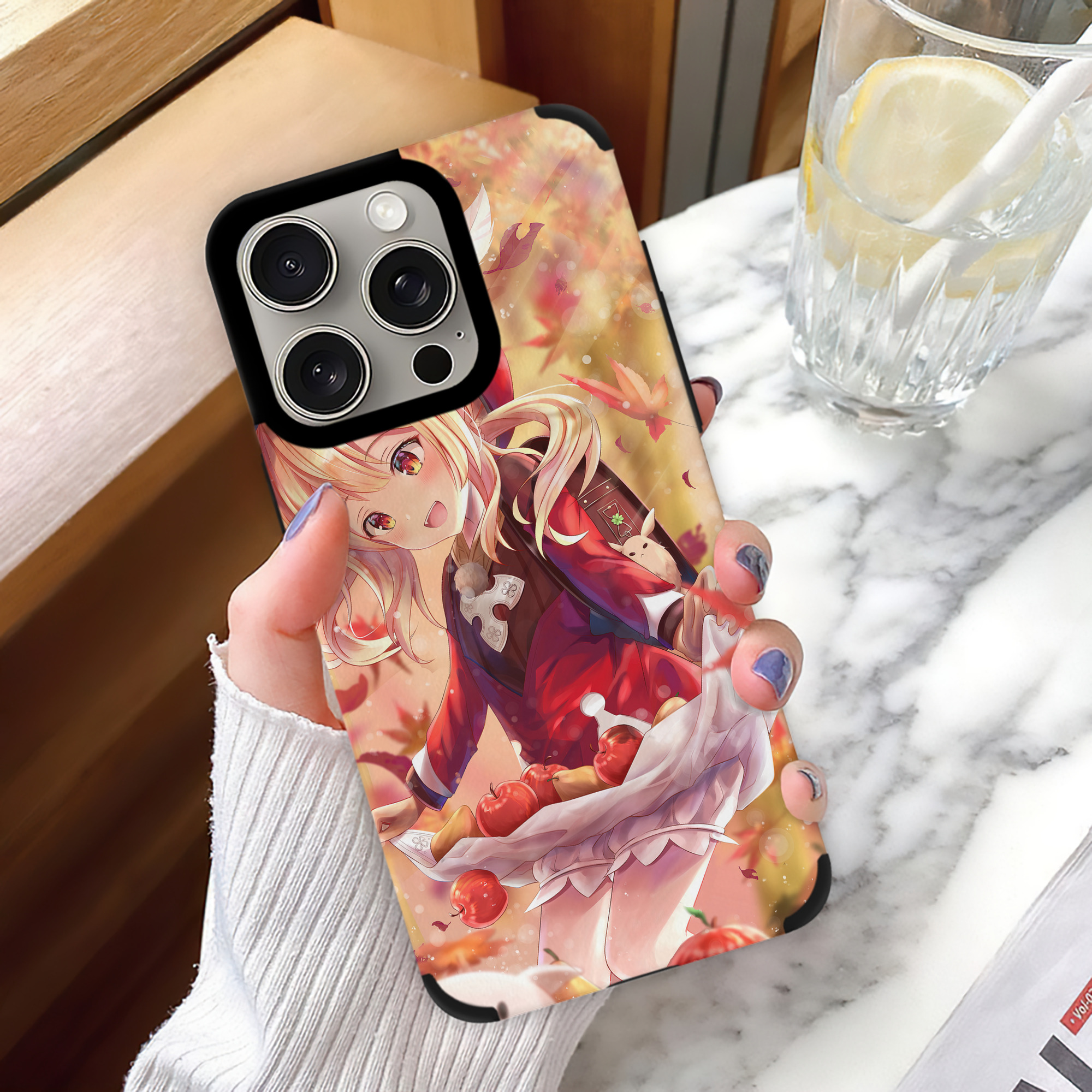 げんし神 genshin 【iPhone15ProMax対応】 PUレザー スマホケース 耐衝撃＆黄変防止