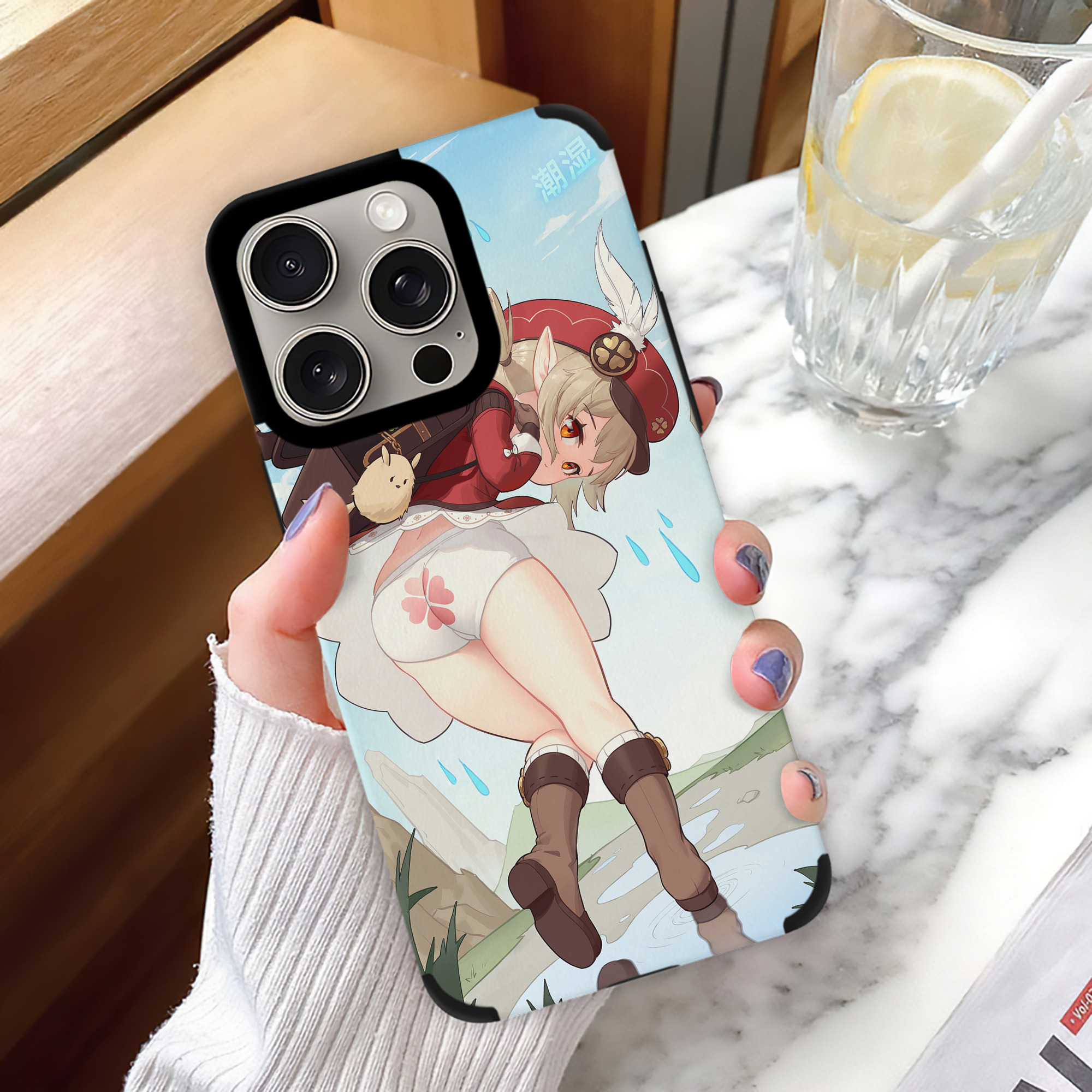 げんし神 genshin 【iPhone15ProMax対応】 PUレザー スマホケース 耐衝撃＆黄変防止