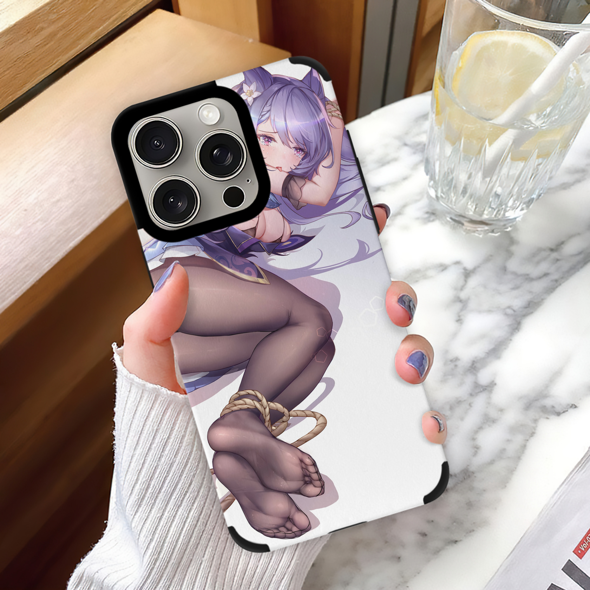 げんし神 genshin 【iPhone15ProMax対応】 PUレザー スマホケース 耐衝撃＆黄変防止