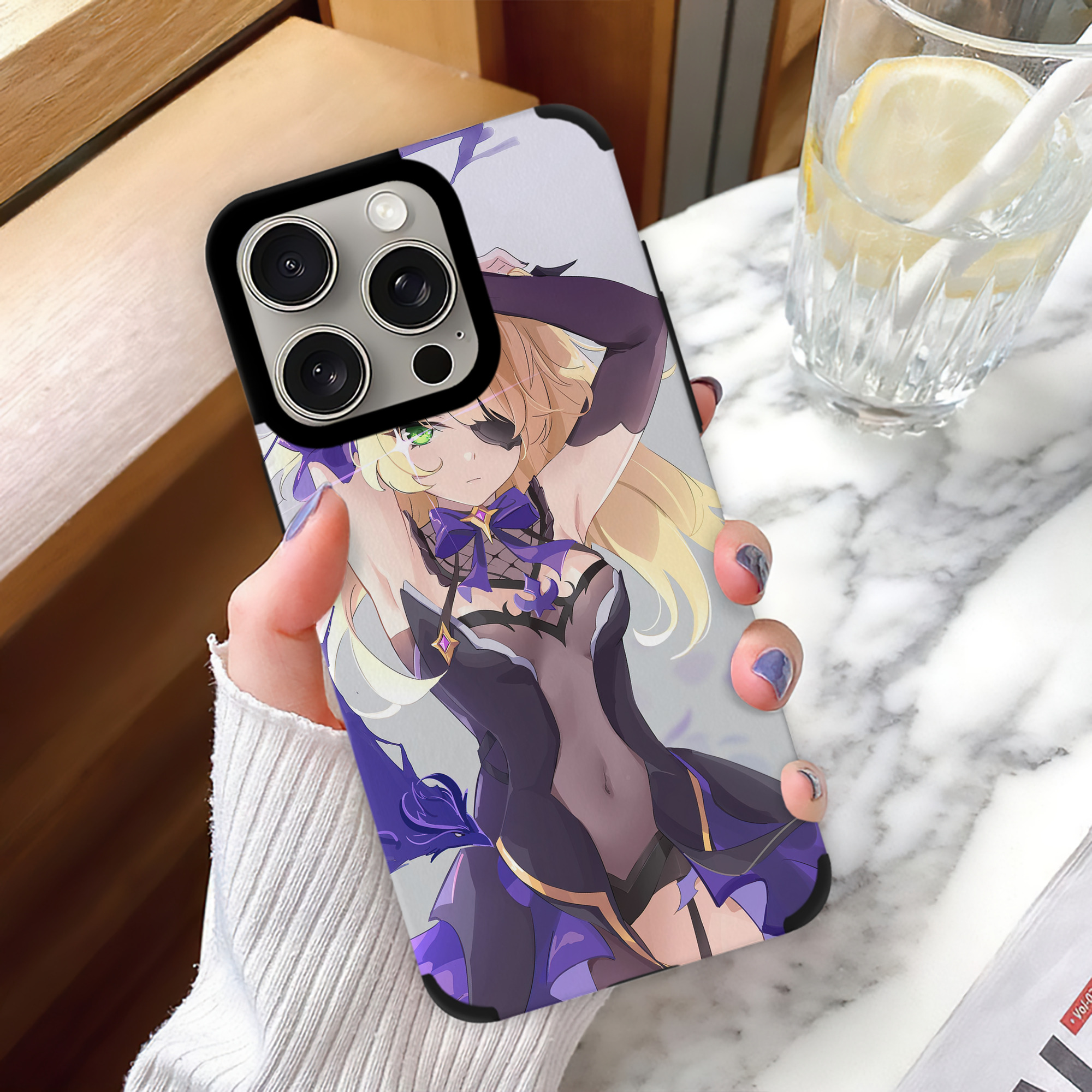 げんし神 genshin 【iPhone15ProMax対応】 PUレザー スマホケース 耐衝撃＆黄変防止