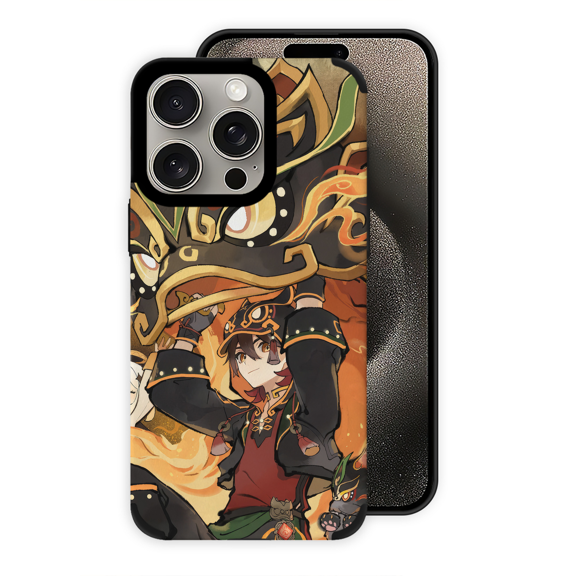 げんし神 genshin 【iPhone15ProMax対応】 PUレザー スマホケース 耐衝撃＆黄変防止