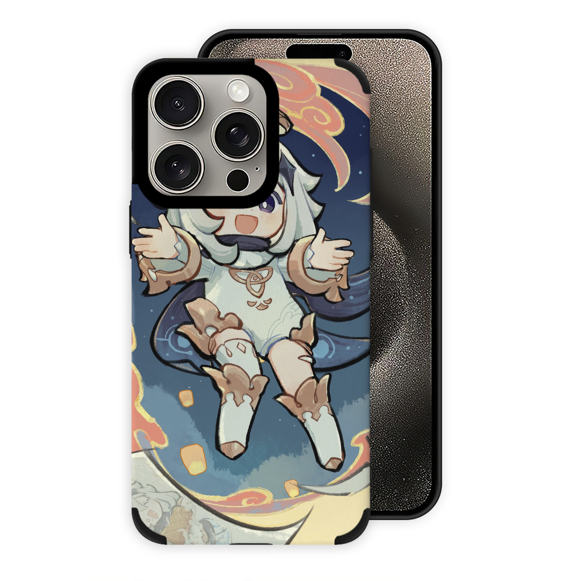 げんし神 genshin 【iPhone15ProMax対応】 PUレザー スマホケース 耐衝撃＆黄変防止