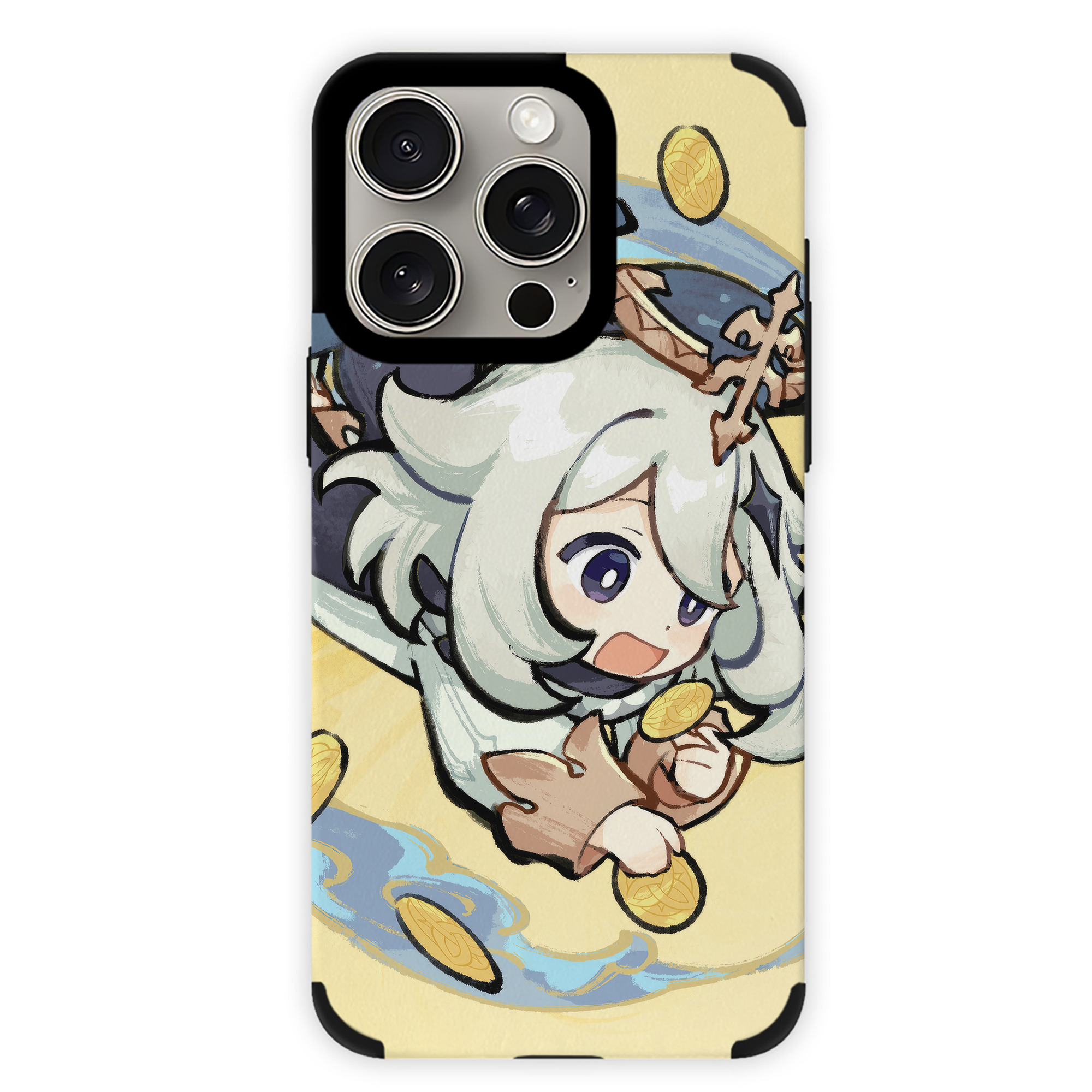 げんし神 genshin 【iPhone15ProMax対応】 PUレザー スマホケース 耐衝撃＆黄変防止