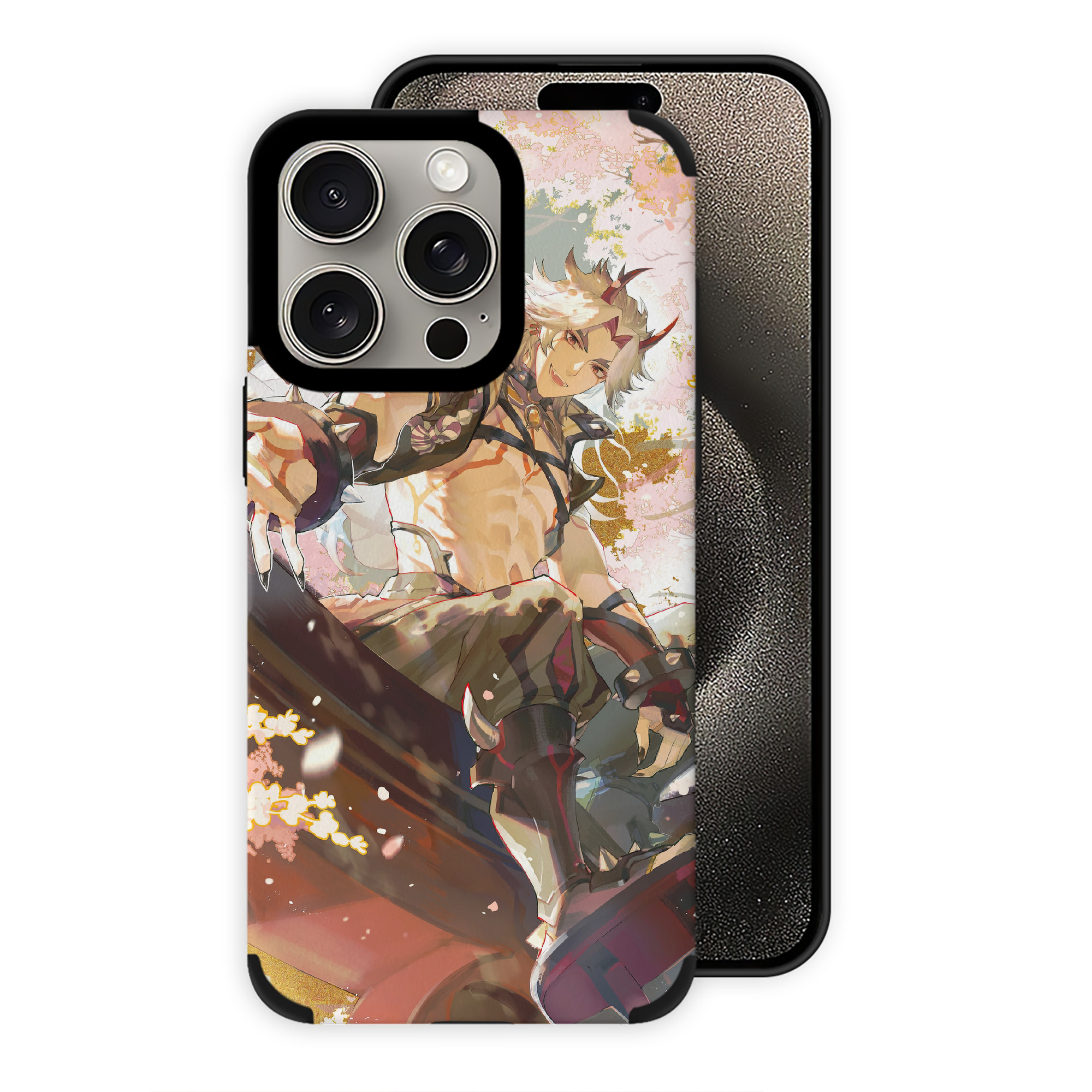 げんし神 genshin 【iPhone15ProMax対応】 PUレザー スマホケース 耐衝撃＆黄変防止