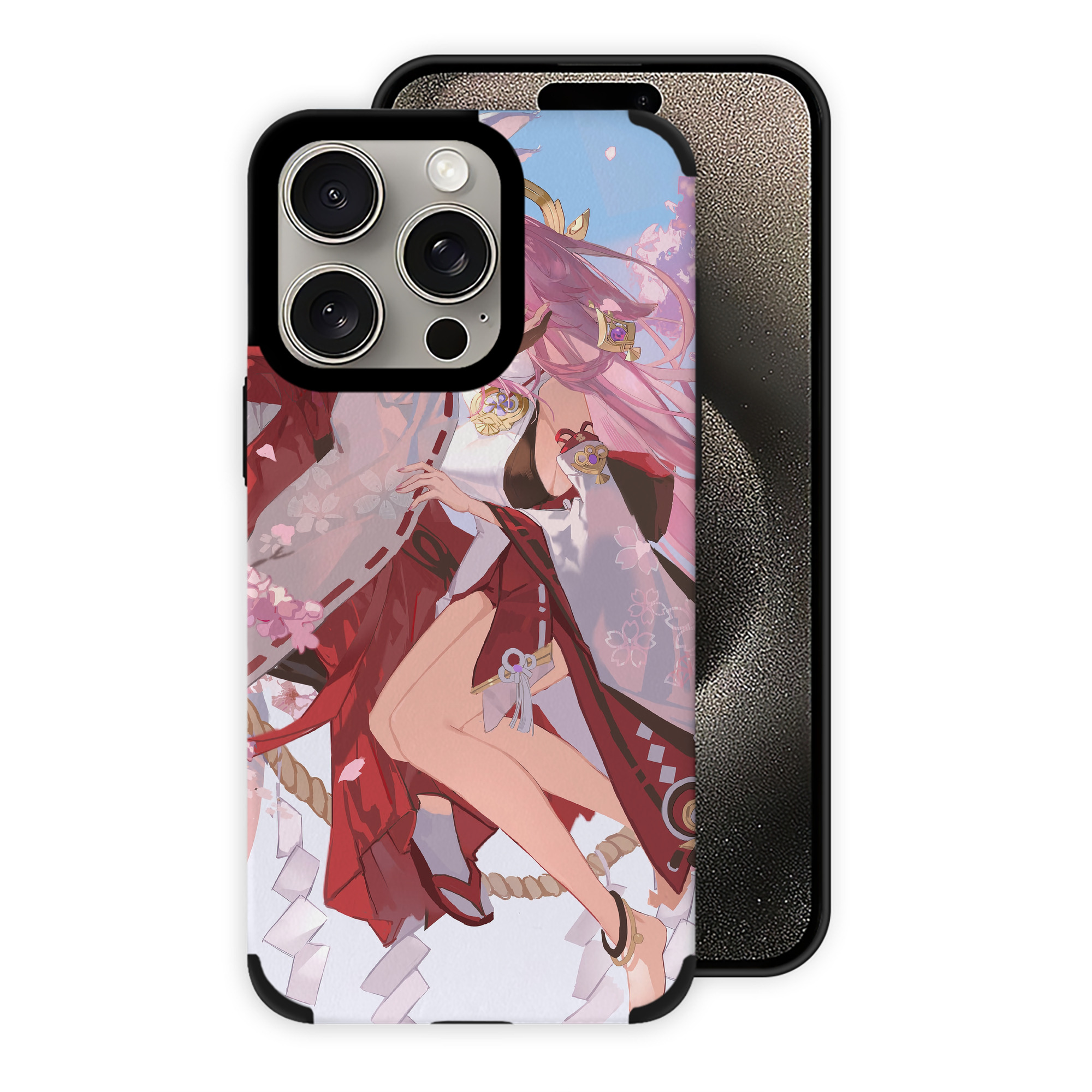 げんし神 genshin 【iPhone15ProMax対応】 PUレザー スマホケース 耐衝撃＆黄変防止