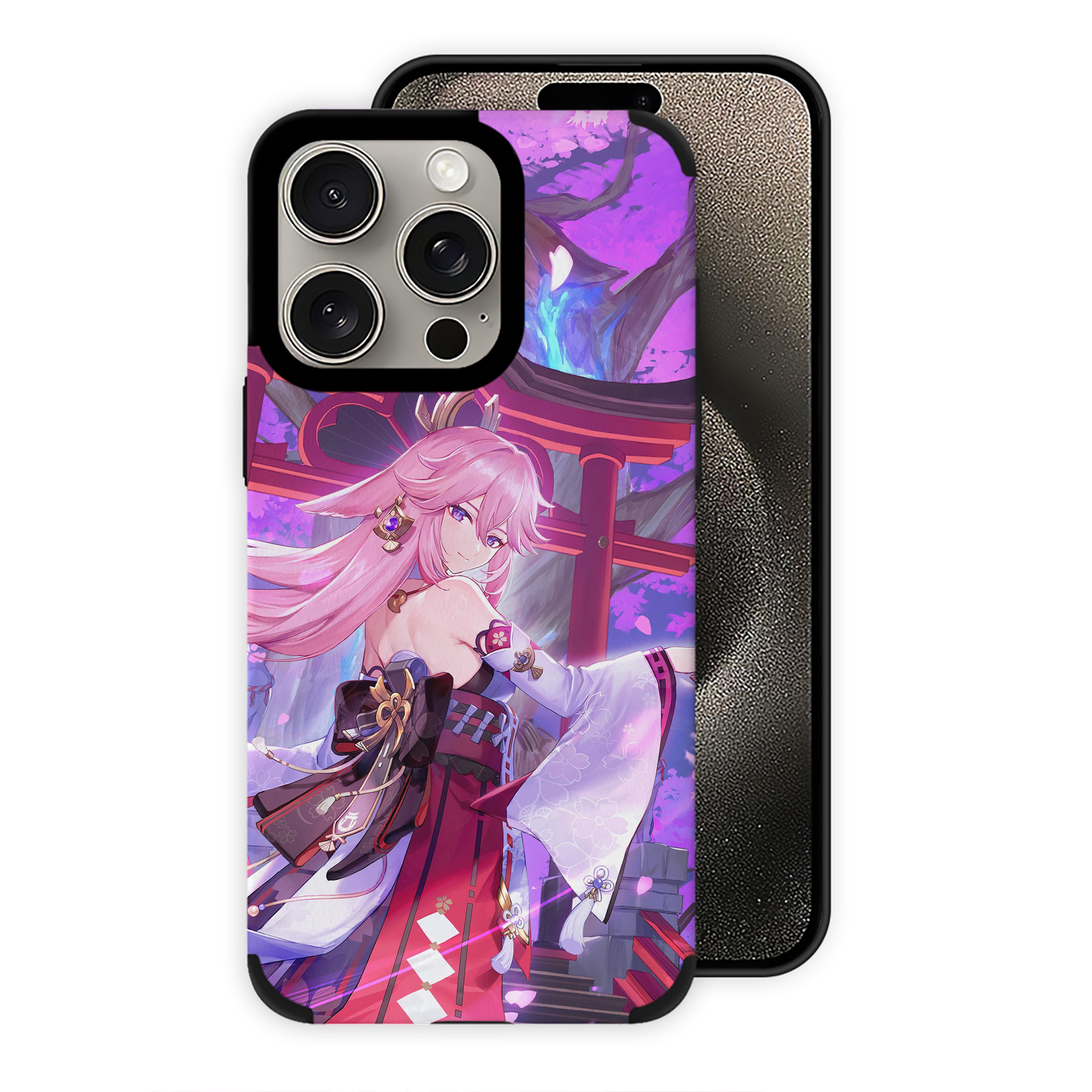 げんし神 genshin 【iPhone15ProMax対応】 PUレザー スマホケース 耐衝撃＆黄変防止