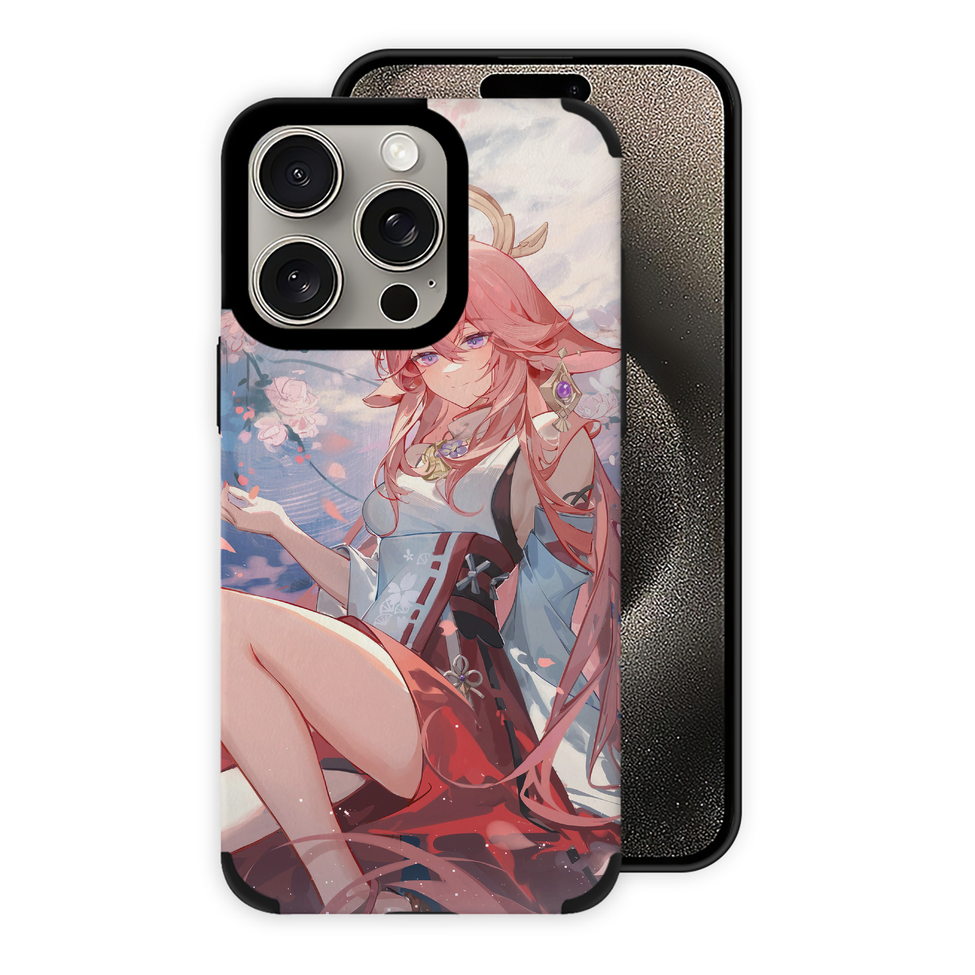 げんし神 genshin 【iPhone15ProMax対応】 PUレザー スマホケース 耐衝撃＆黄変防止