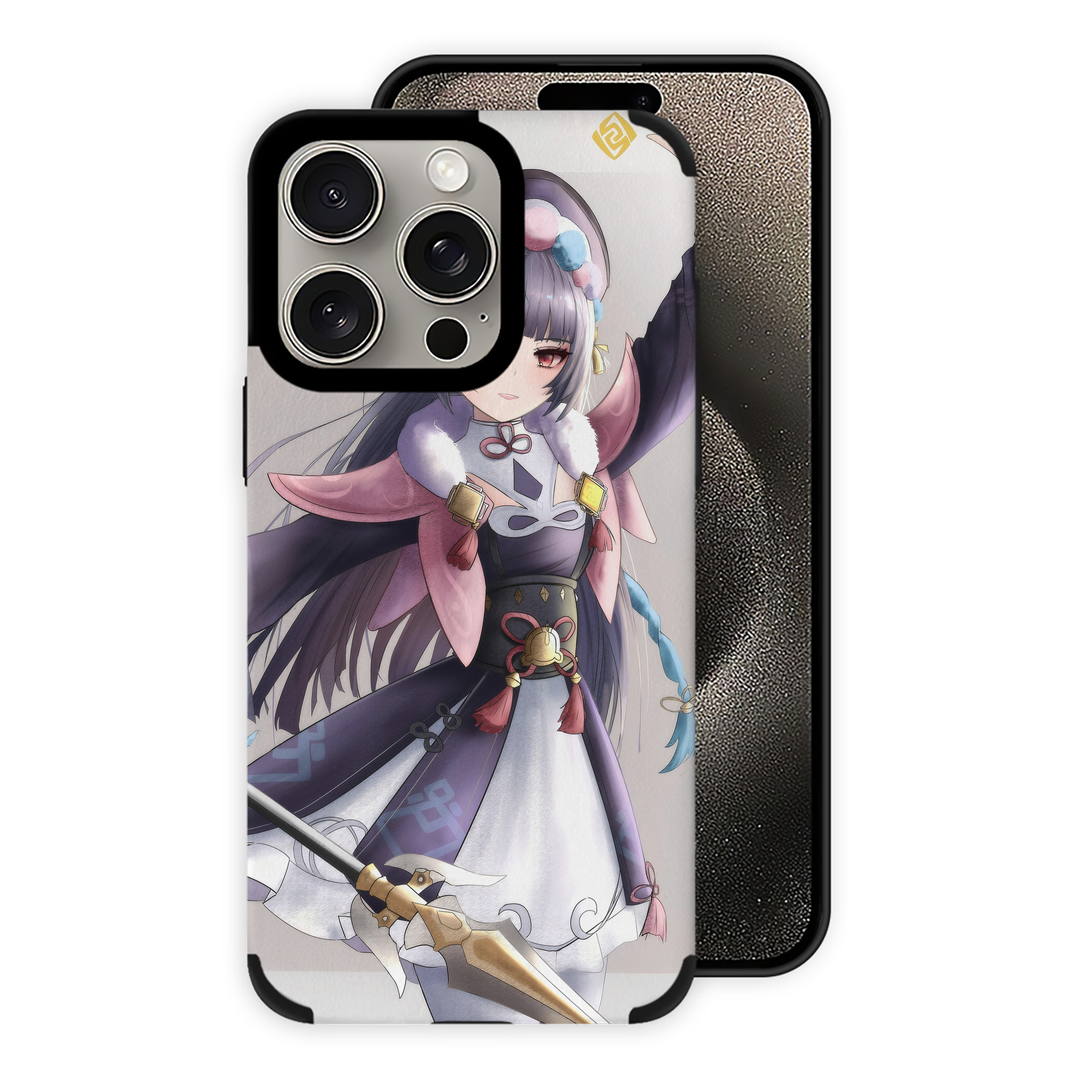 げんし神 genshin 【iPhone15ProMax対応】 PUレザー スマホケース 耐衝撃＆黄変防止