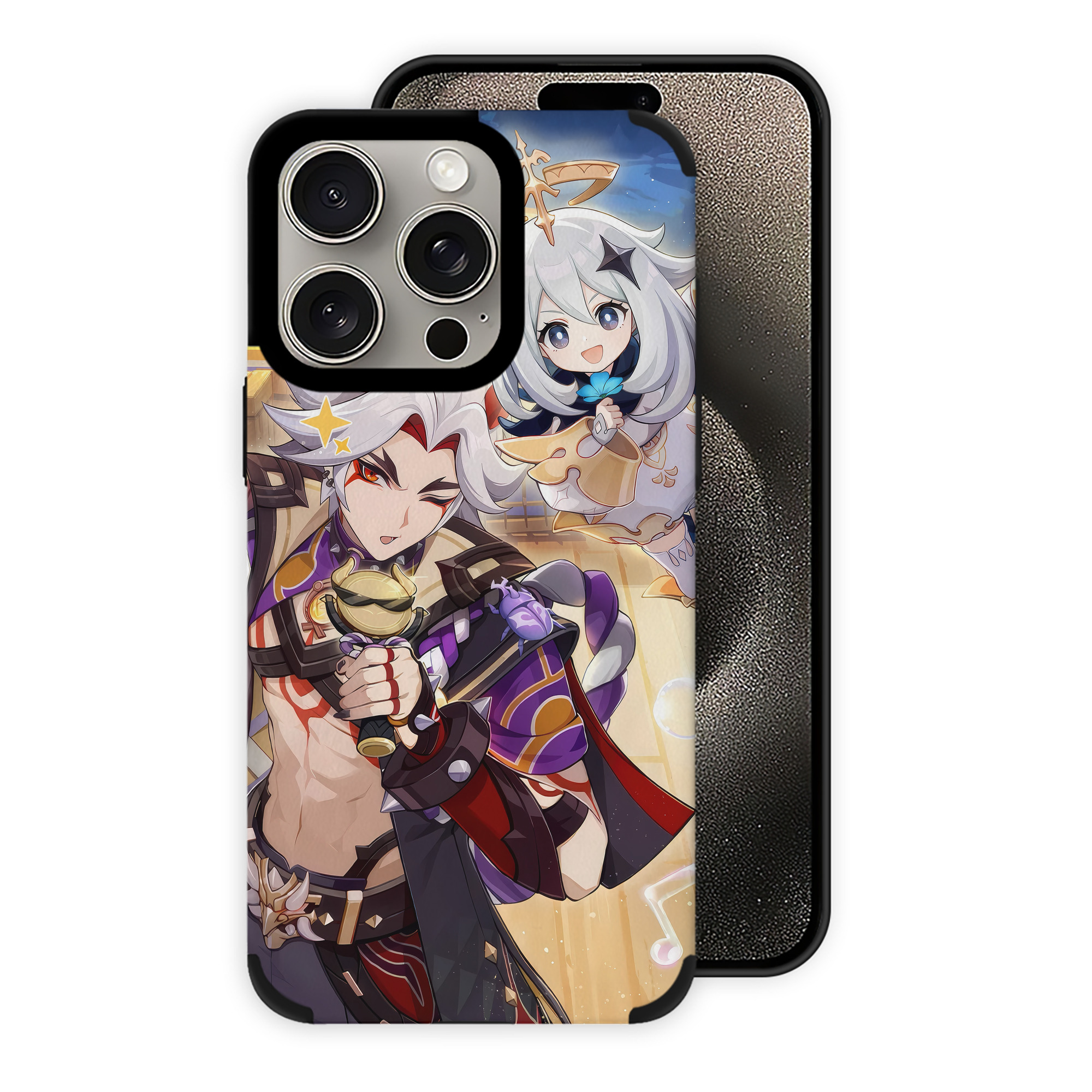 げんし神 genshin 【iPhone15ProMax対応】 PUレザー スマホケース 耐衝撃＆黄変防止