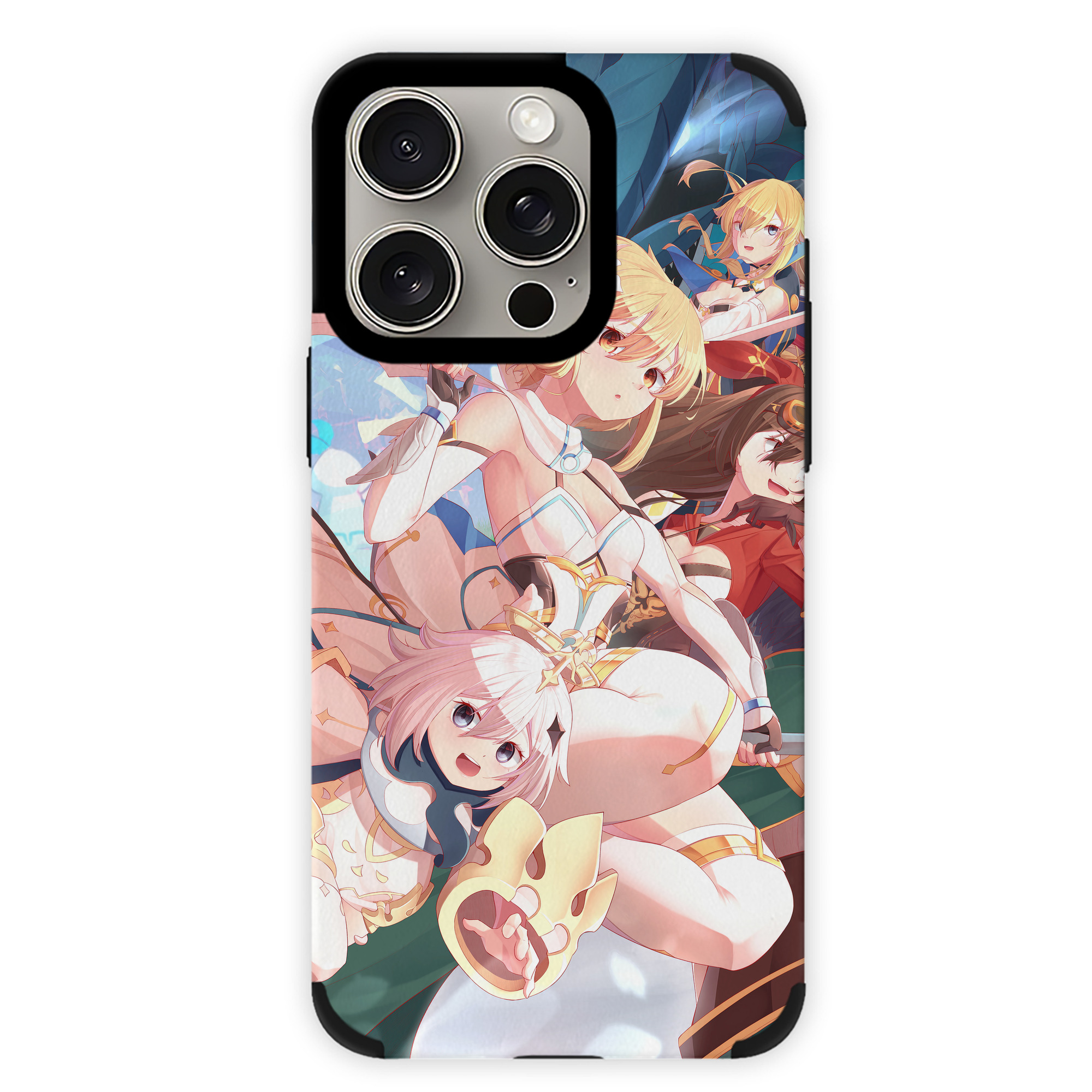 げんし神 genshin 【iPhone15ProMax対応】 PUレザー スマホケース 耐衝撃＆黄変防止
