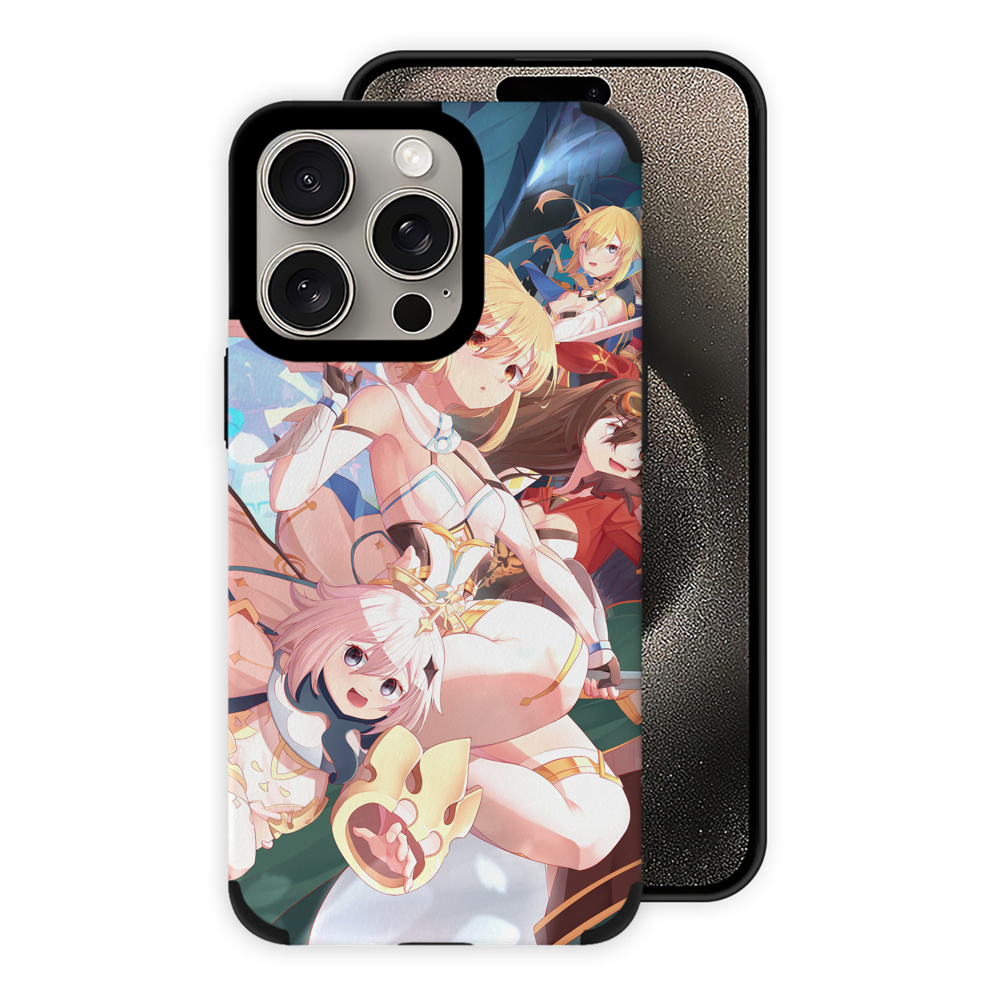 げんし神 genshin 【iPhone15ProMax対応】 PUレザー スマホケース 耐衝撃＆黄変防止
