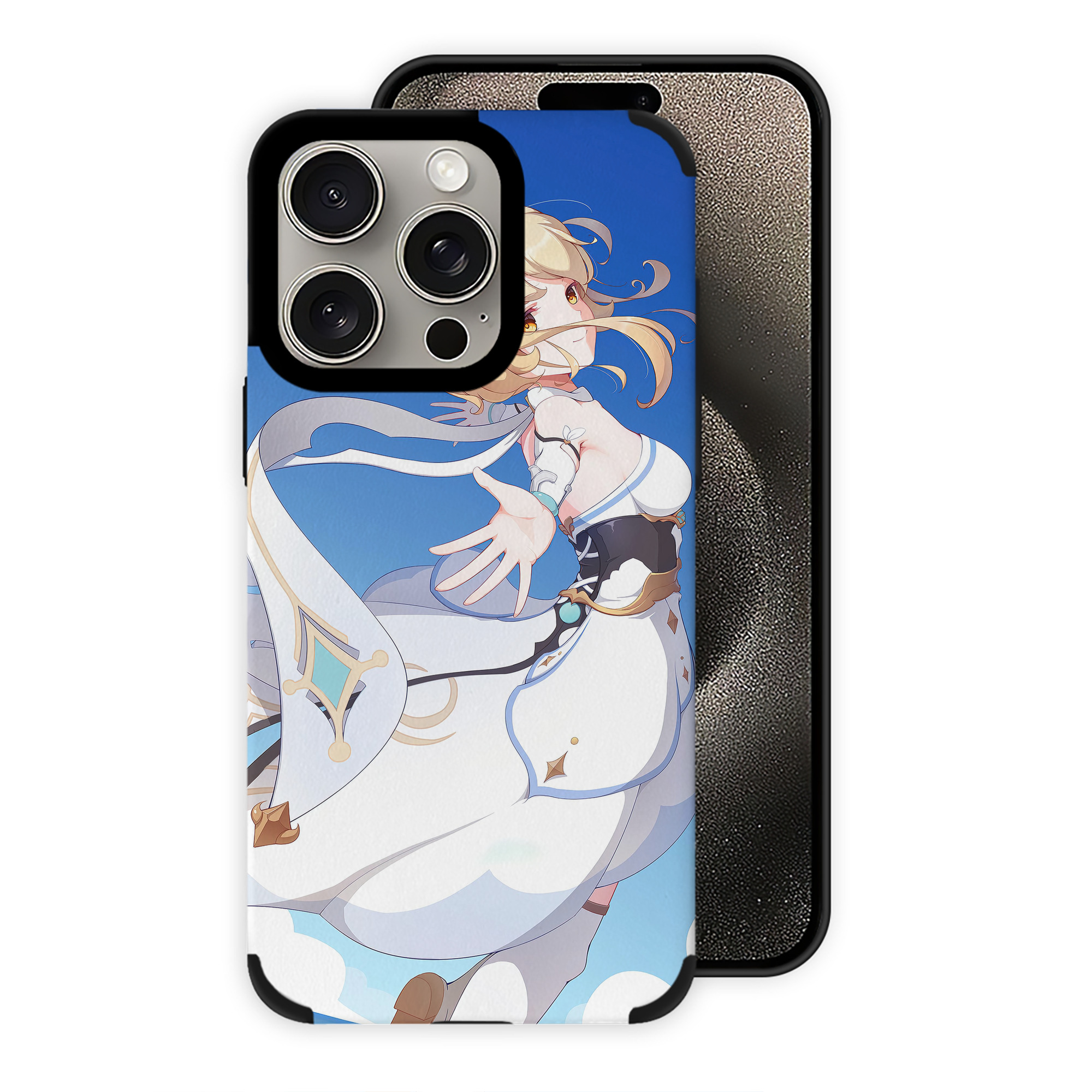 げんし神 genshin 【iPhone15ProMax対応】 PUレザー スマホケース 耐衝撃＆黄変防止