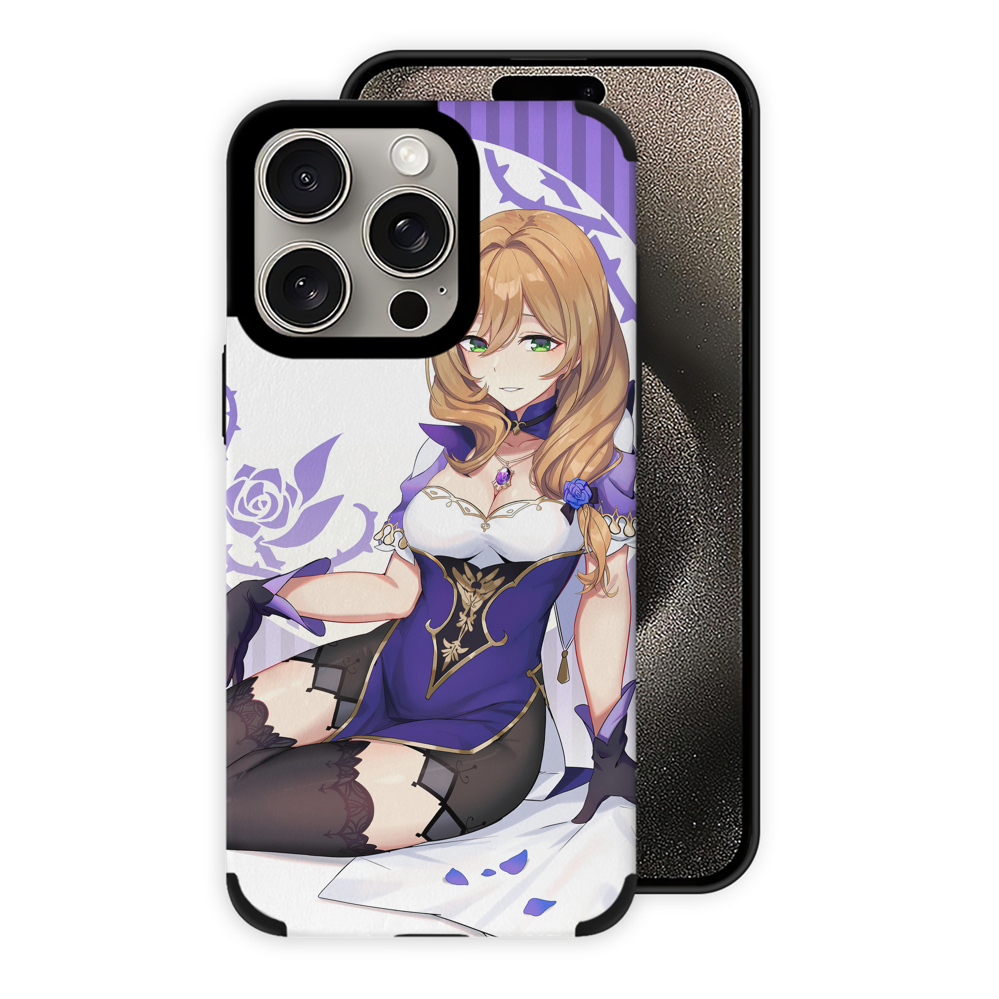 げんし神 genshin 【iPhone15ProMax対応】 PUレザー スマホケース 耐衝撃＆黄変防止