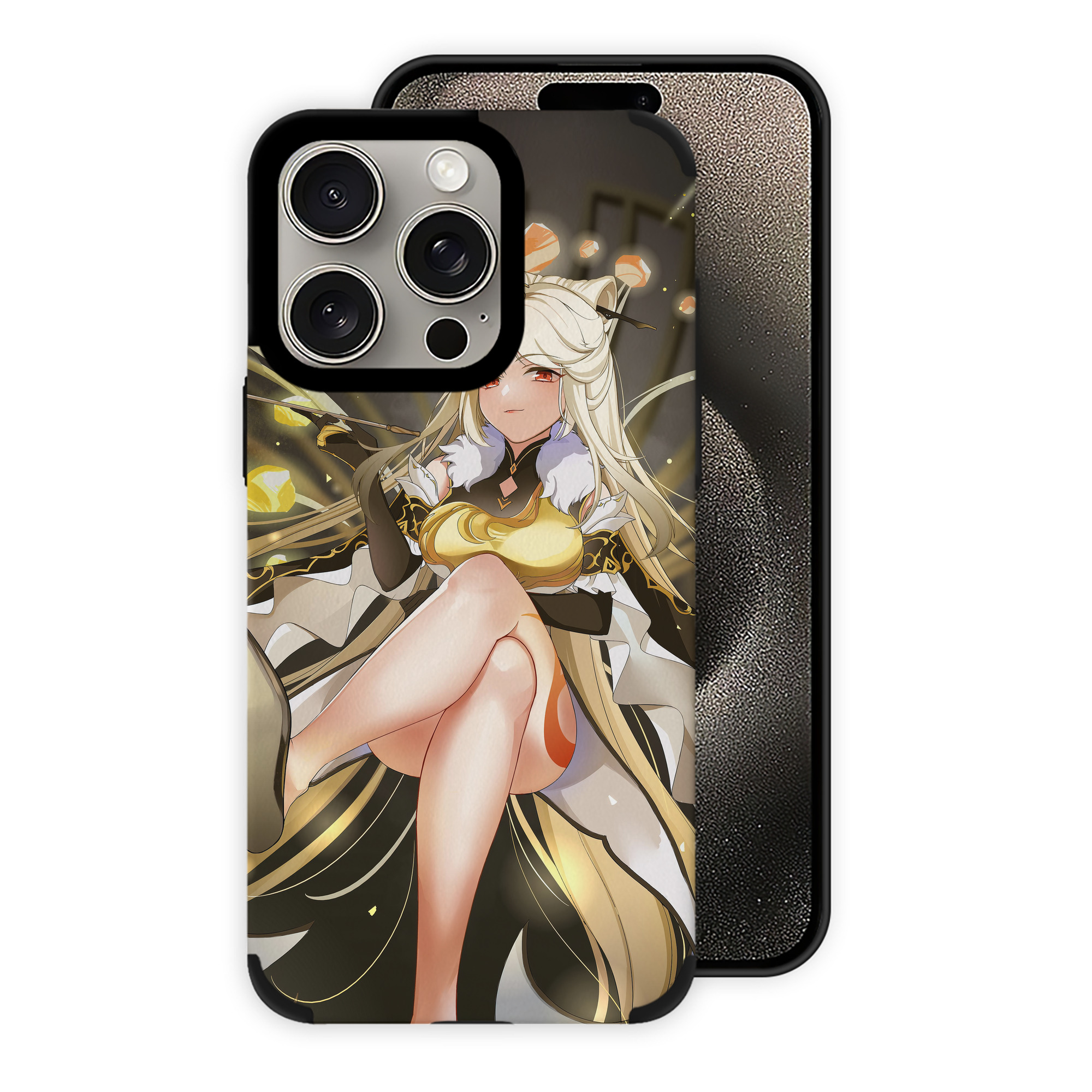 げんし神 genshin 【iPhone15ProMax対応】 PUレザー スマホケース 耐衝撃＆黄変防止