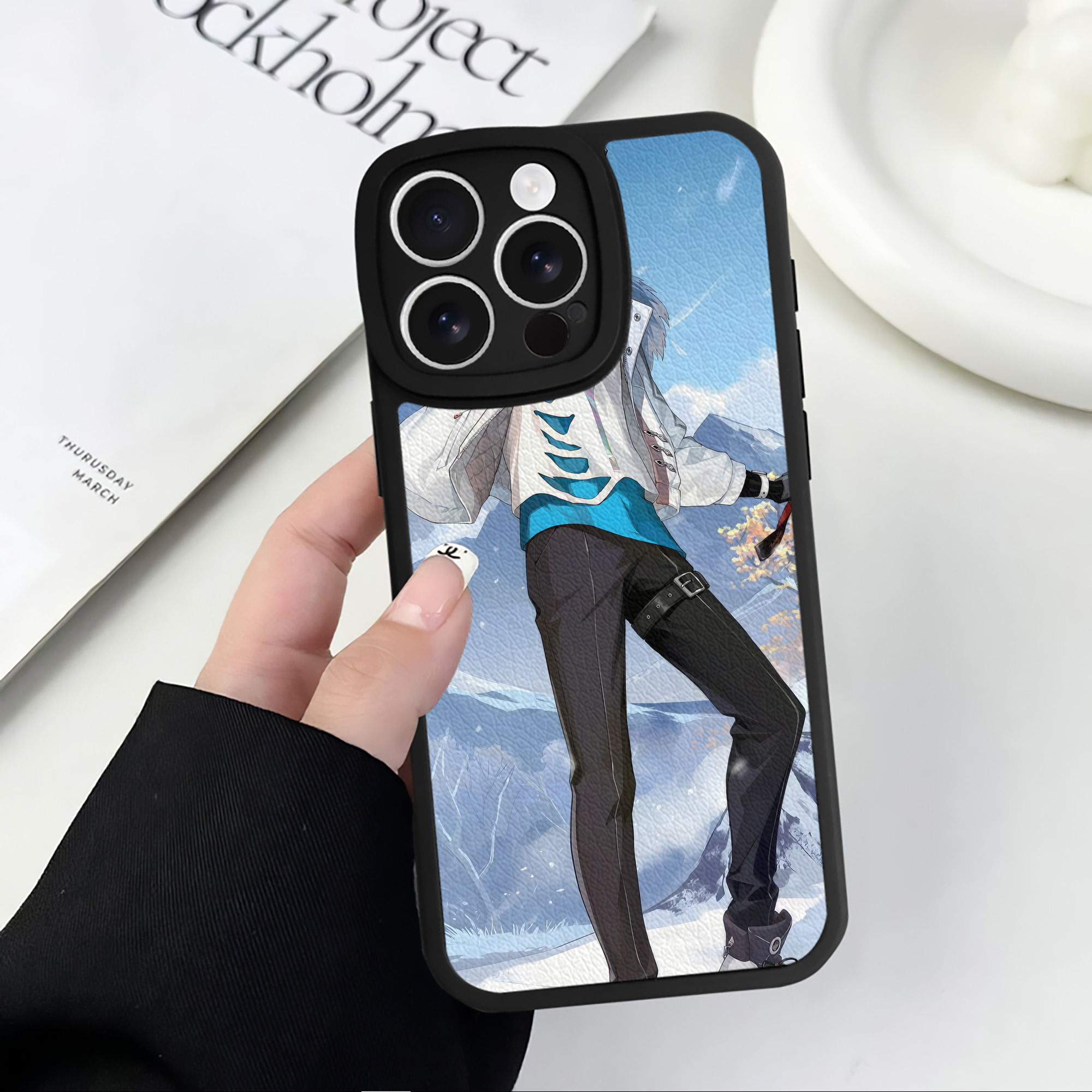 げんし神 genshin 【iPhone 16シリーズ対応】シリコンスマホケース（レザー調） 材質：シリコン