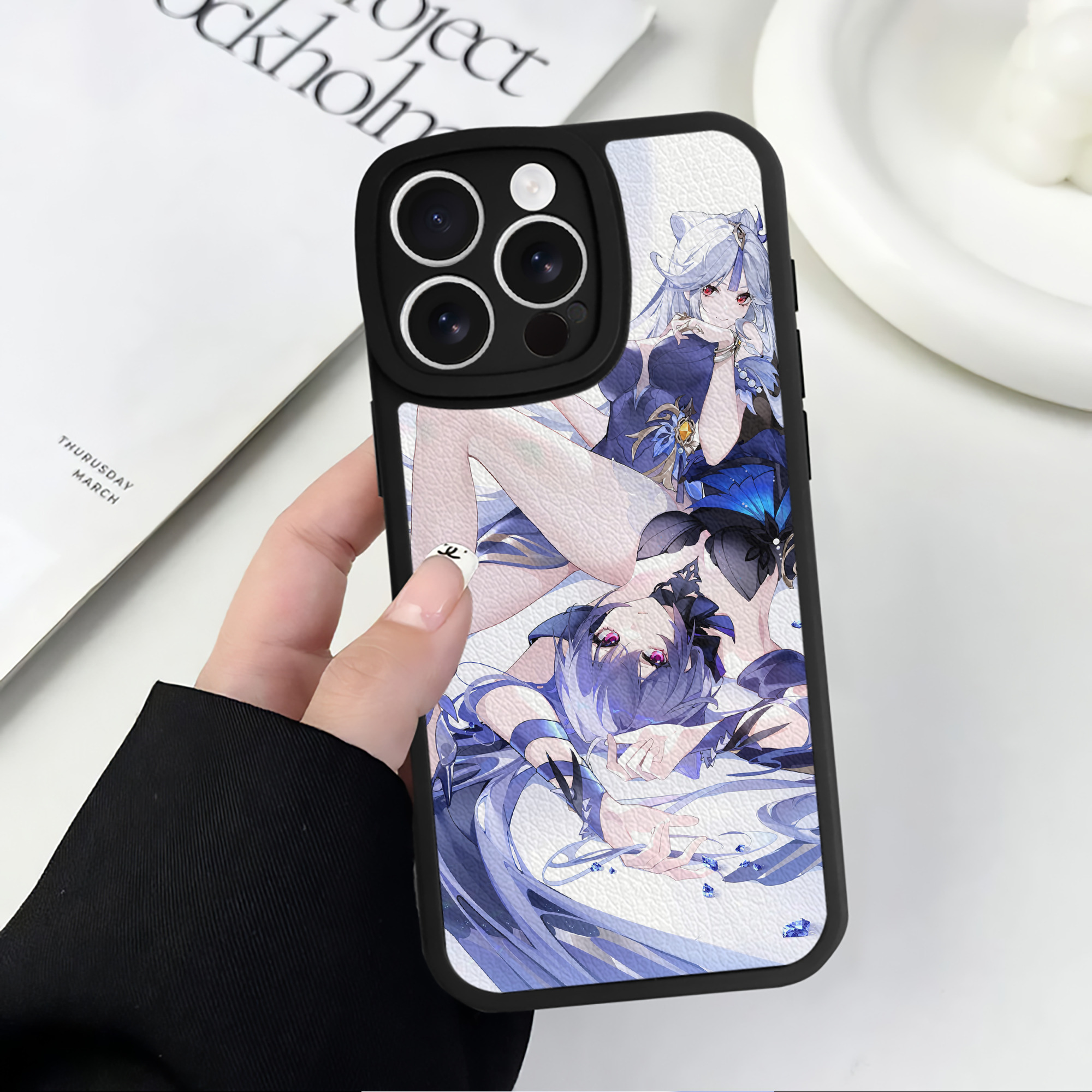 げんし神 genshin 【iPhone 16シリーズ対応】シリコンスマホケース（レザー調） 材質：シリコン