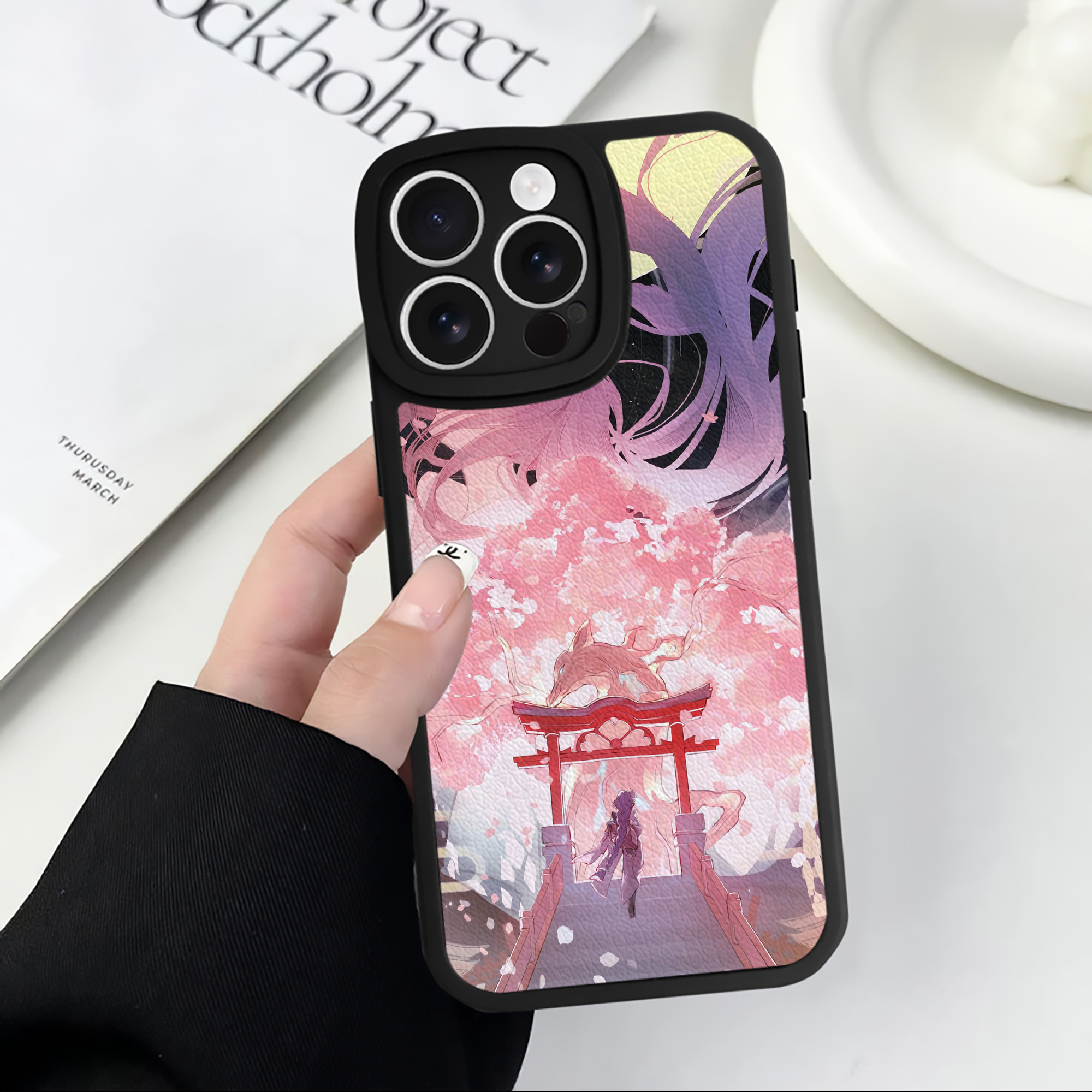 げんし神 genshin 【iPhone 16シリーズ対応】シリコンスマホケース（レザー調） 材質：シリコン