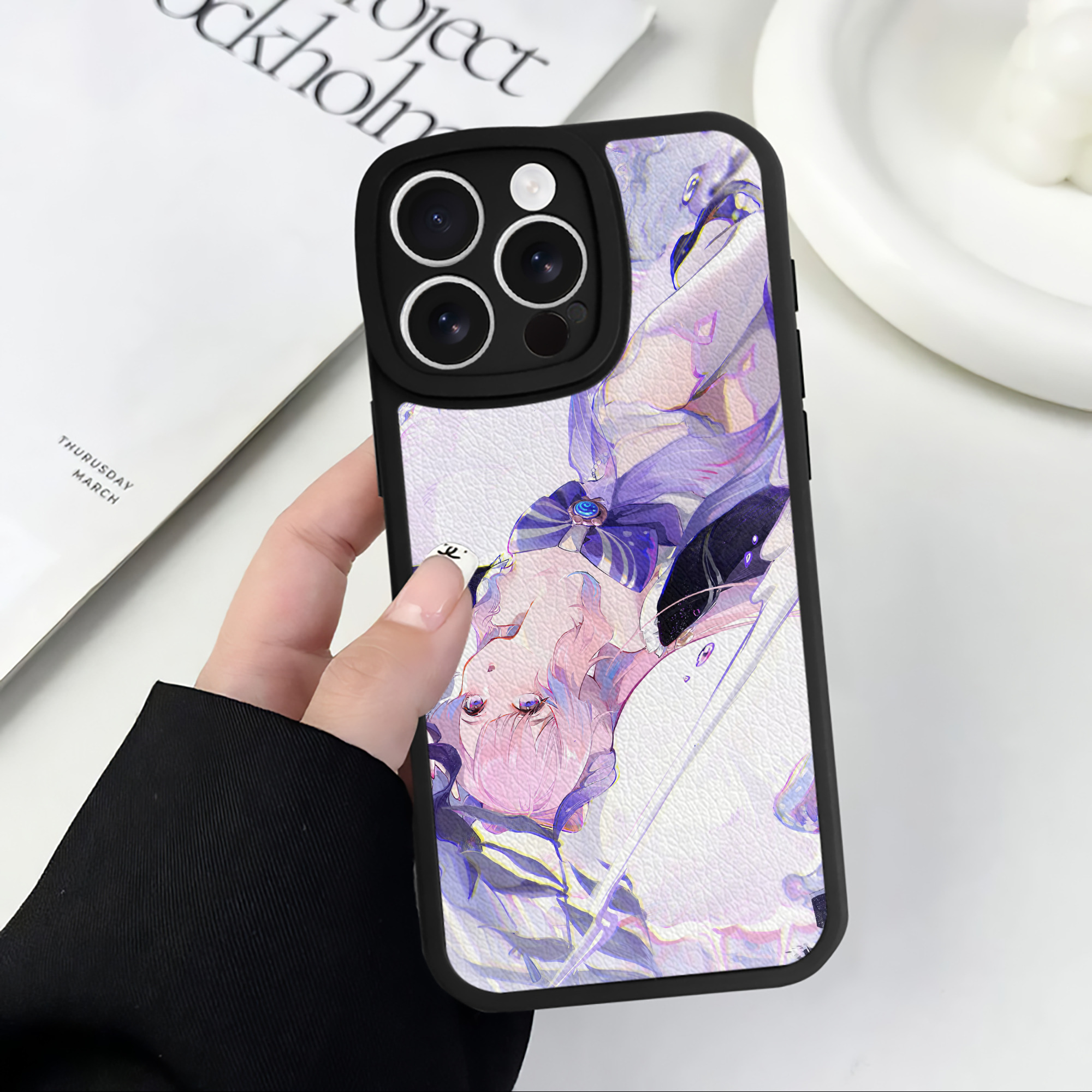 げんし神 genshin 【iPhone 16シリーズ対応】シリコンスマホケース（レザー調） 材質：シリコン