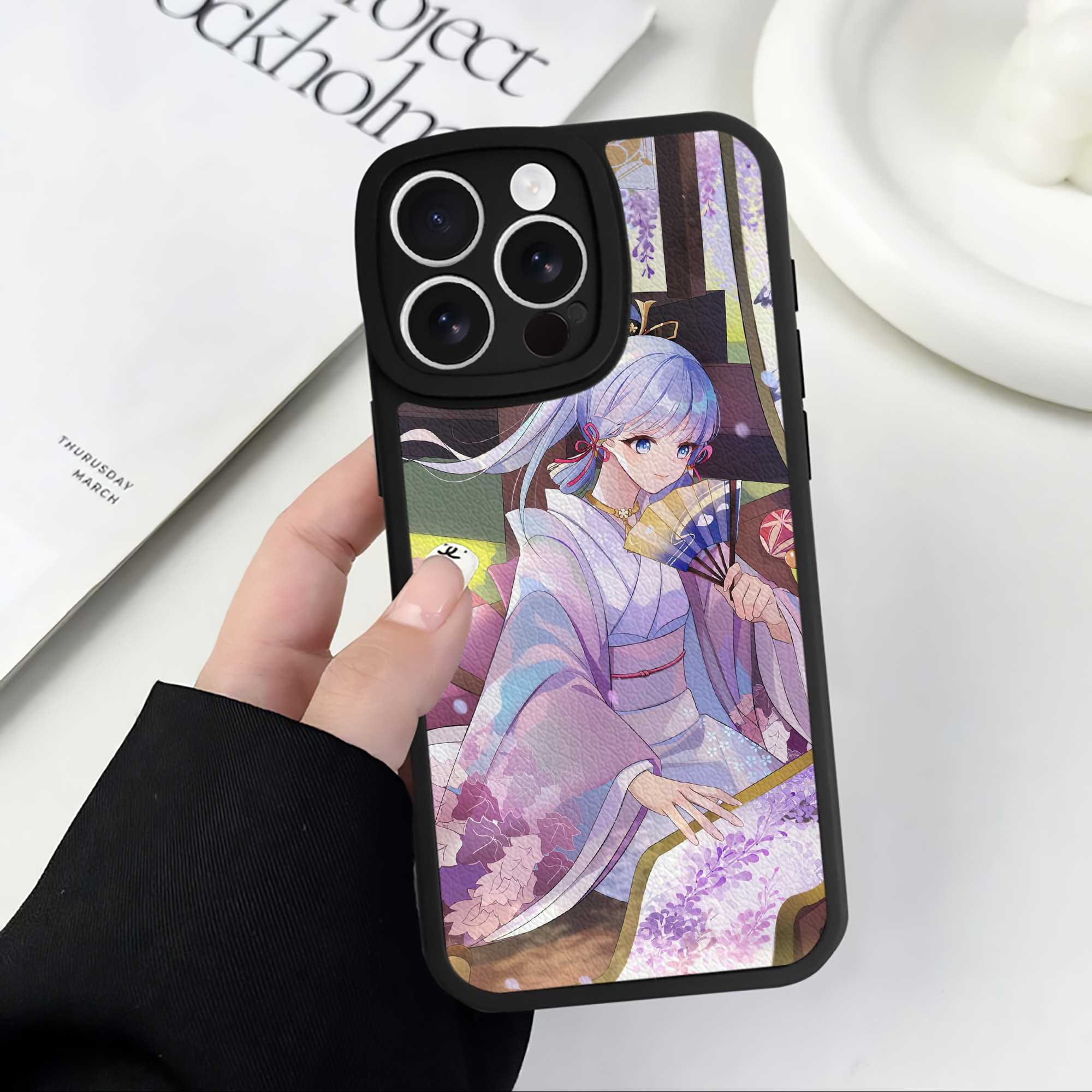 げんし神 genshin 【iPhone 16シリーズ対応】シリコンスマホケース（レザー調） 材質：シリコン