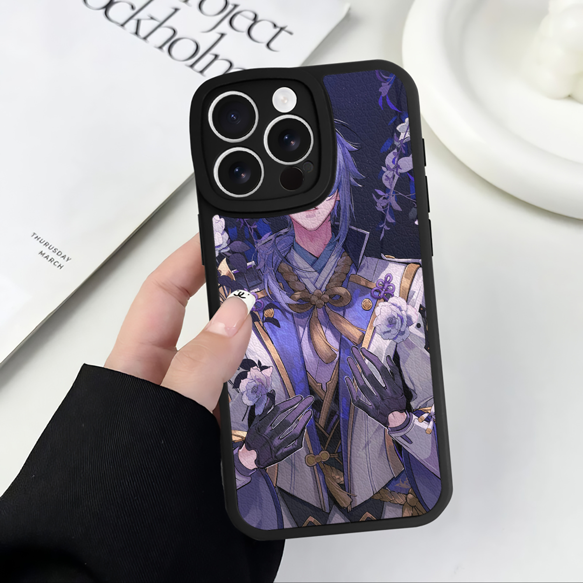 げんし神 genshin 【iPhone 16シリーズ対応】シリコンスマホケース（レザー調） 材質：シリコン