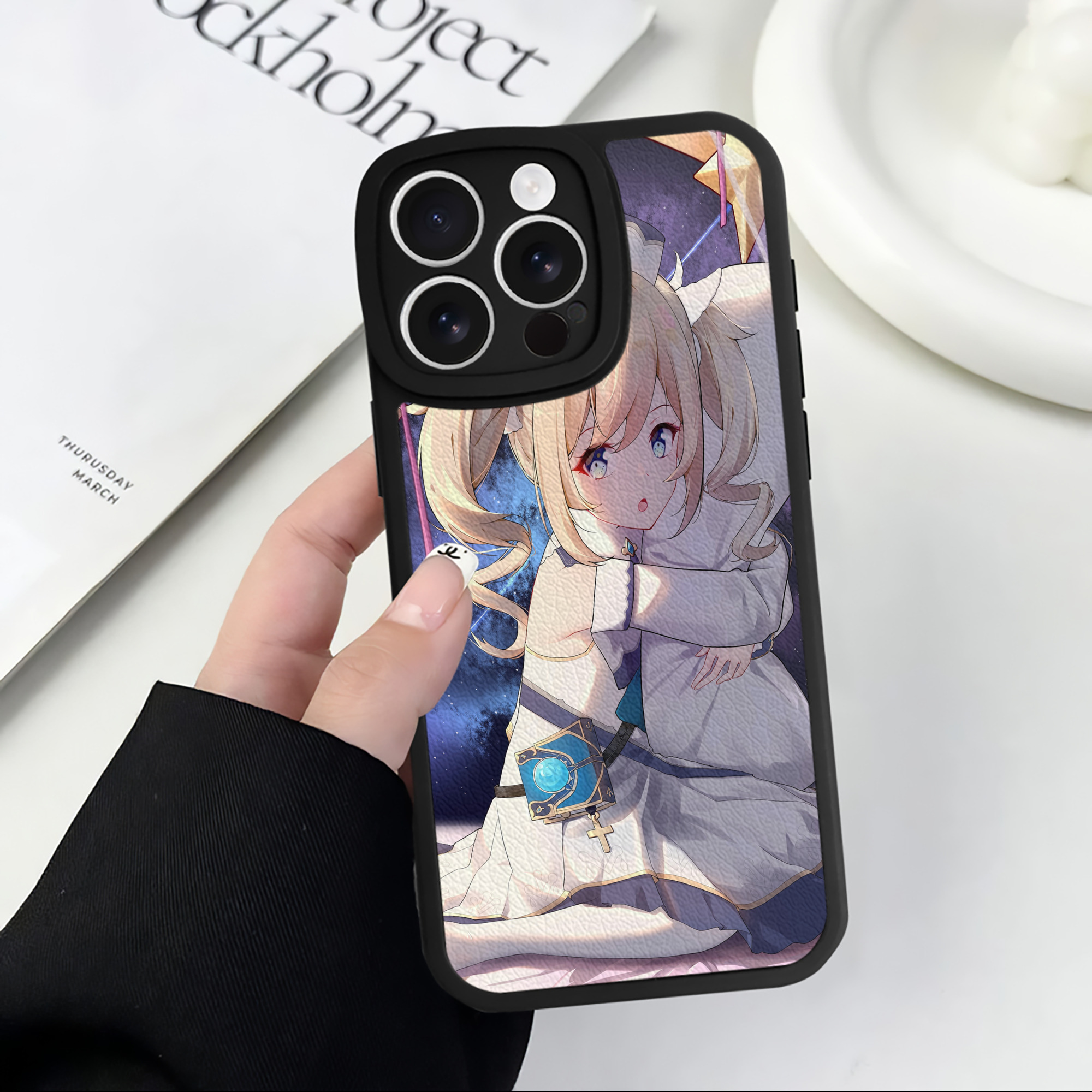 げんし神 genshin 【iPhone 16シリーズ対応】シリコンスマホケース（レザー調） 材質：シリコン