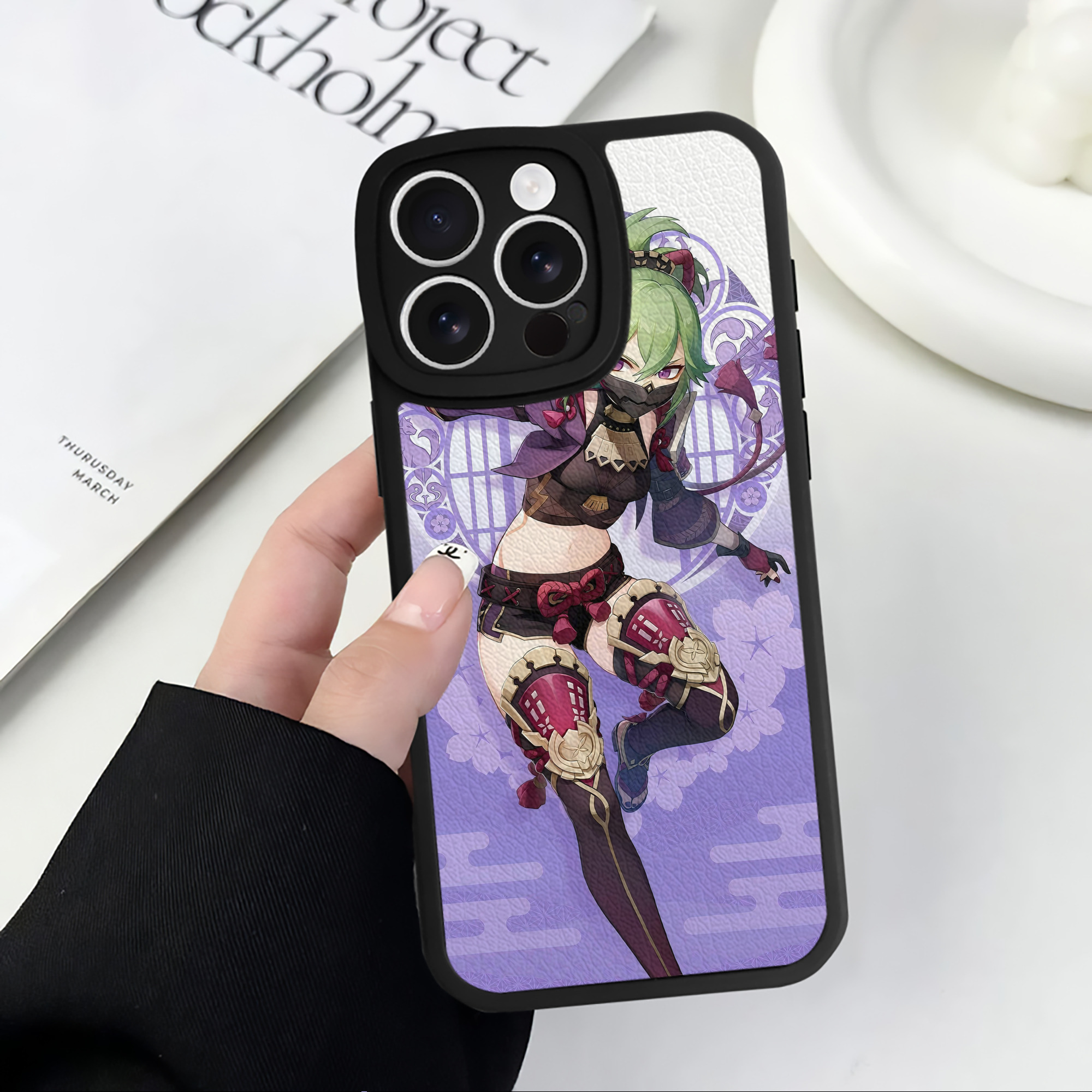 げんし神 genshin 【iPhone 16シリーズ対応】シリコンスマホケース（レザー調） 材質：シリコン