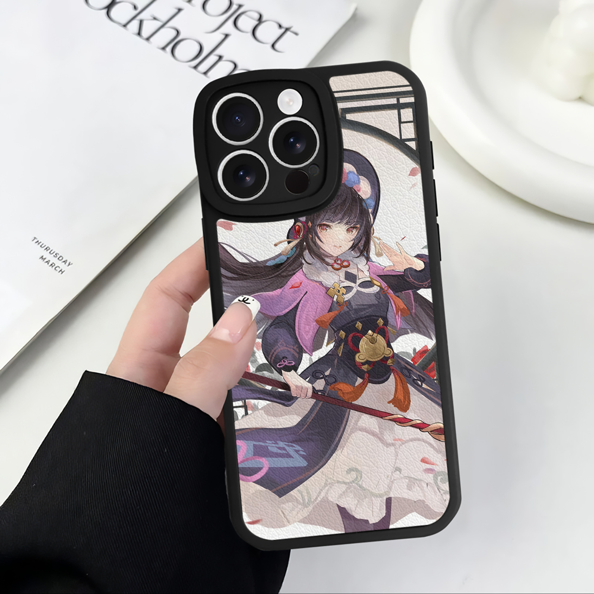 げんし神 genshin 【iPhone 16シリーズ対応】シリコンスマホケース（レザー調） 材質：シリコン