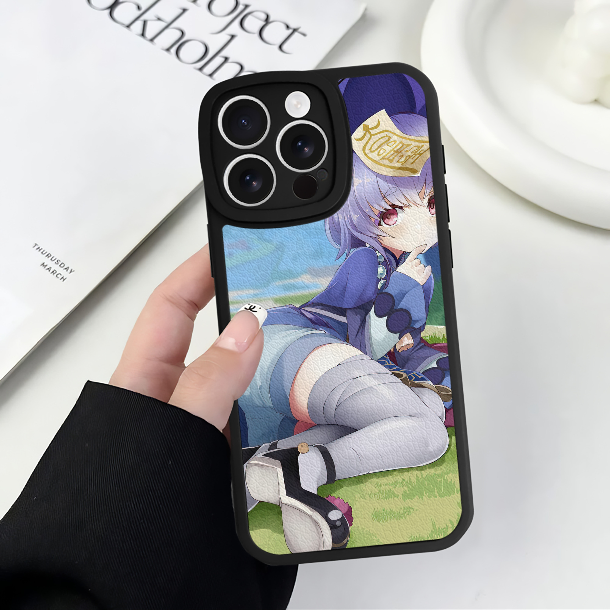 げんし神 genshin 【iPhone 16シリーズ対応】シリコンスマホケース（レザー調） 材質：シリコン