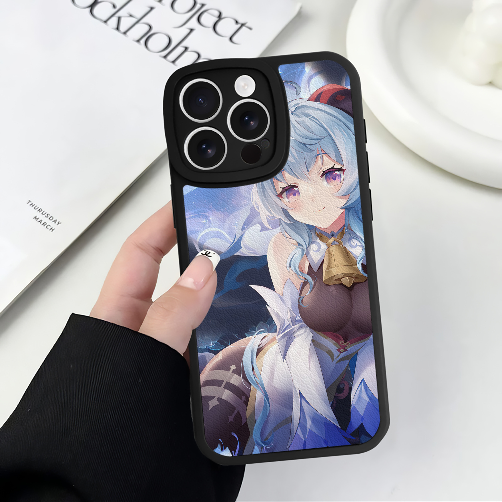 げんし神 genshin 【iPhone 16シリーズ対応】シリコンスマホケース（レザー調） 材質：シリコン