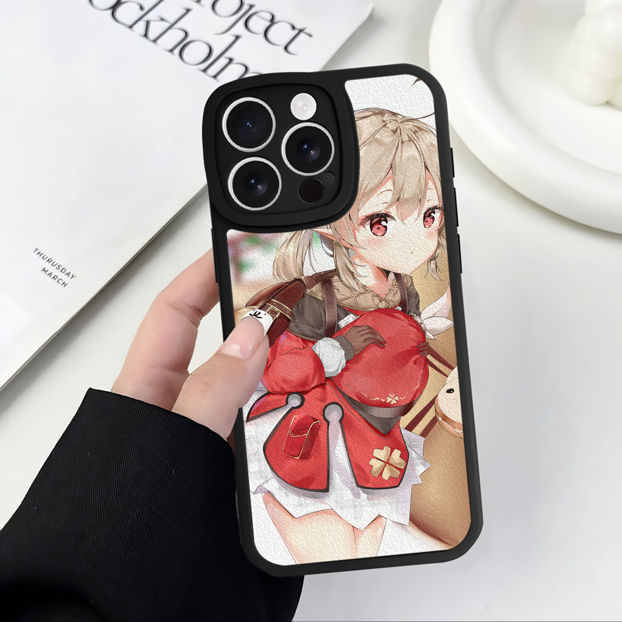 げんし神 genshin 【iPhone 16シリーズ対応】シリコンスマホケース（レザー調） 材質：シリコン