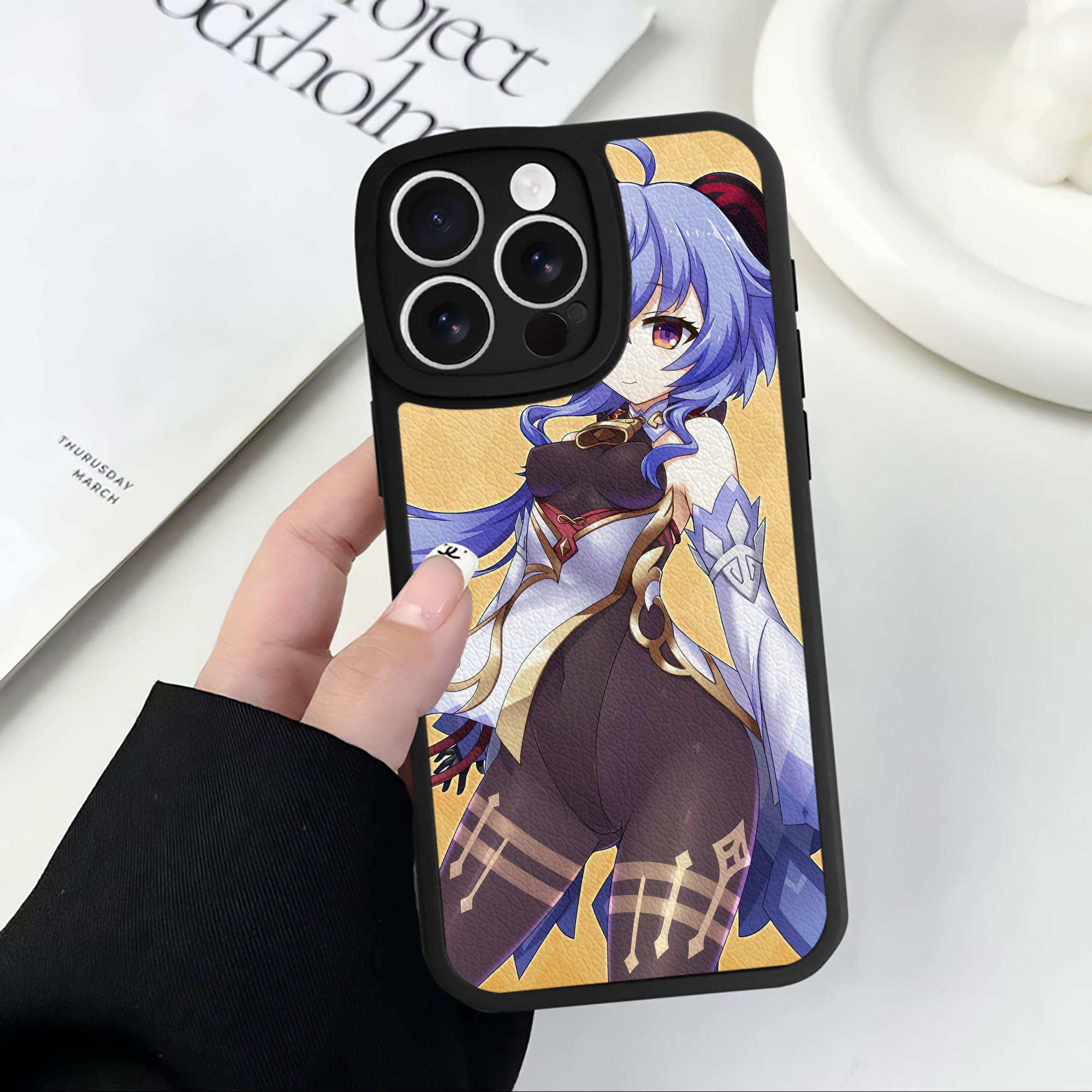 げんし神 genshin 【iPhone 16シリーズ対応】シリコンスマホケース（レザー調） 材質：シリコン