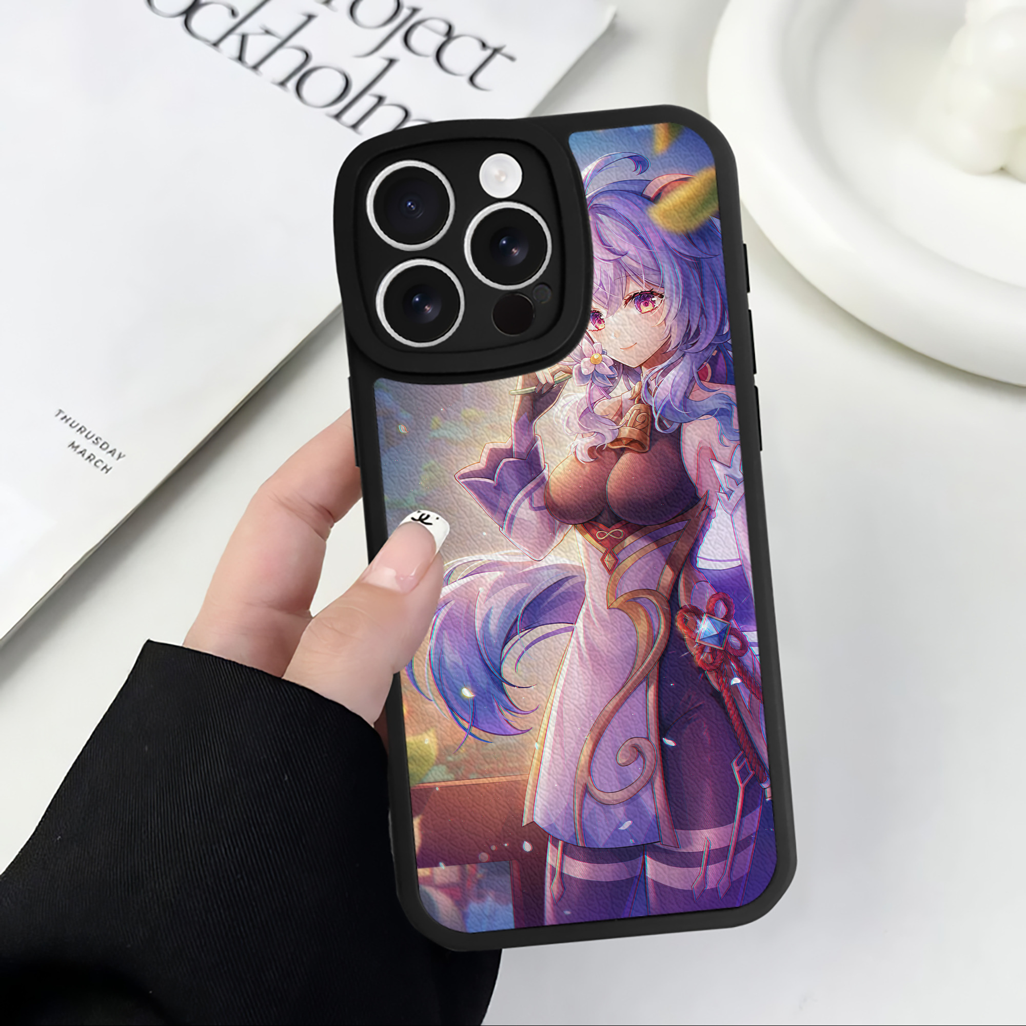 げんし神 genshin 【iPhone 16シリーズ対応】シリコンスマホケース（レザー調） 材質：シリコン