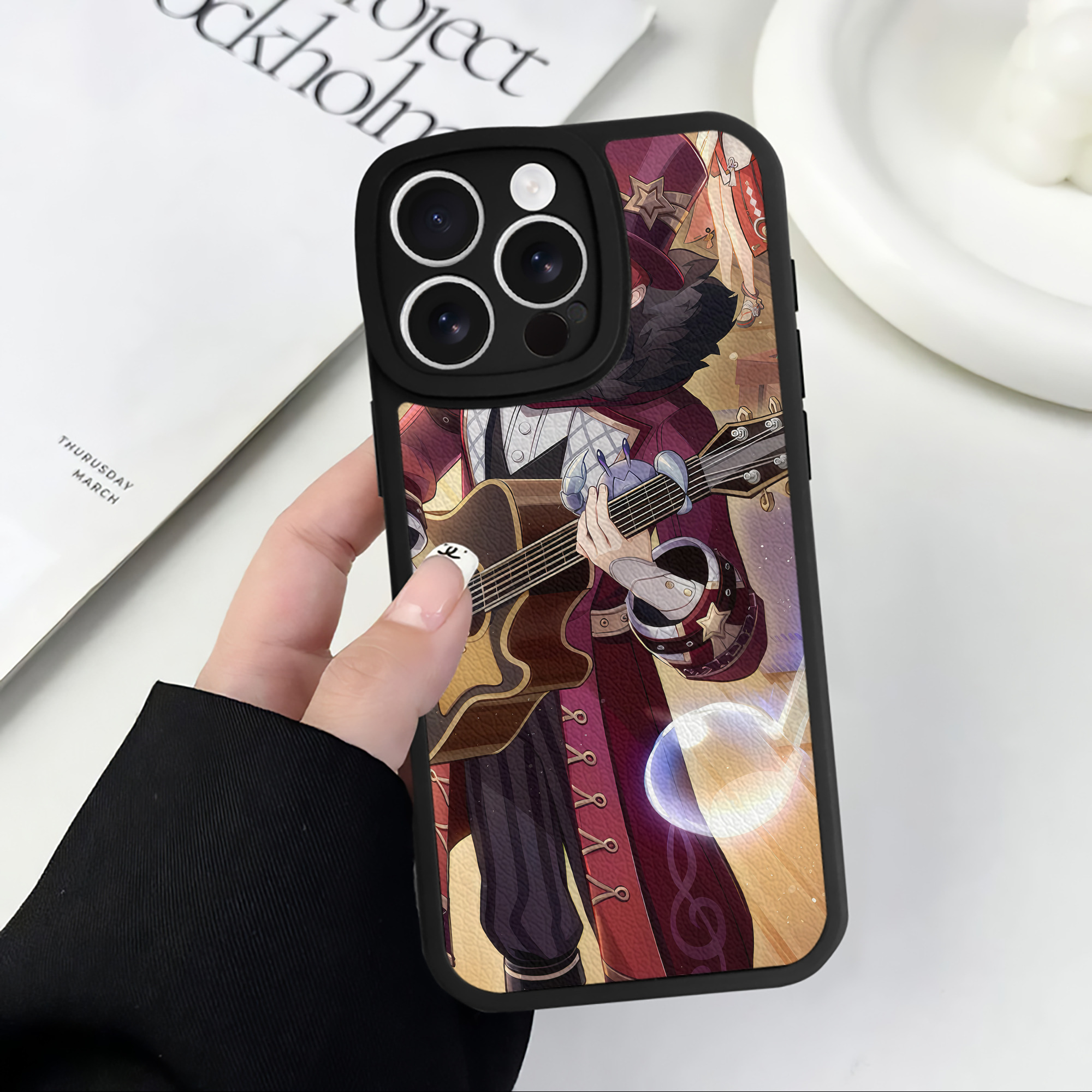 げんし神 genshin 【iPhone 16シリーズ対応】シリコンスマホケース（レザー調） 材質：シリコン