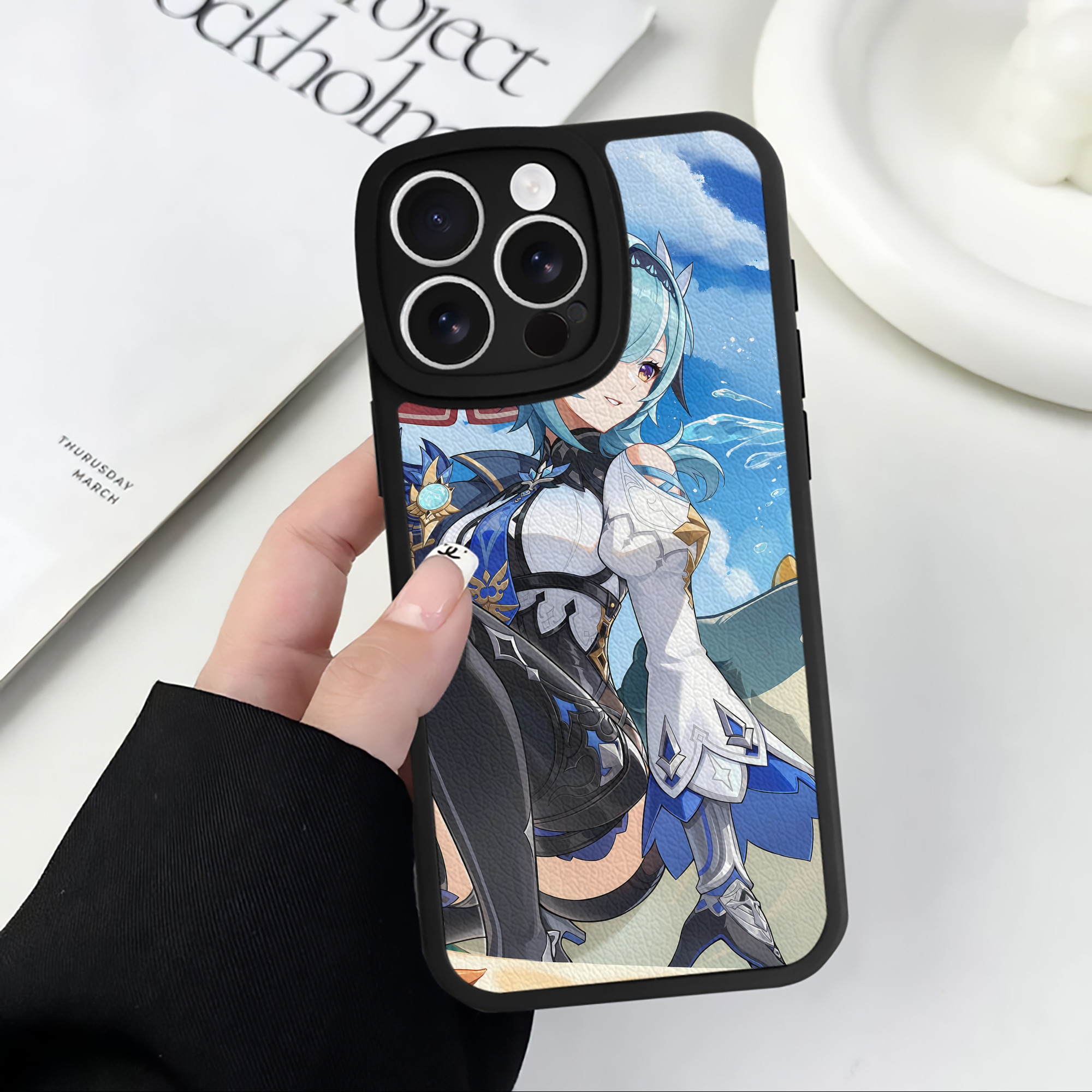 げんし神 genshin 【iPhone 16シリーズ対応】シリコンスマホケース（レザー調） 材質：シリコン