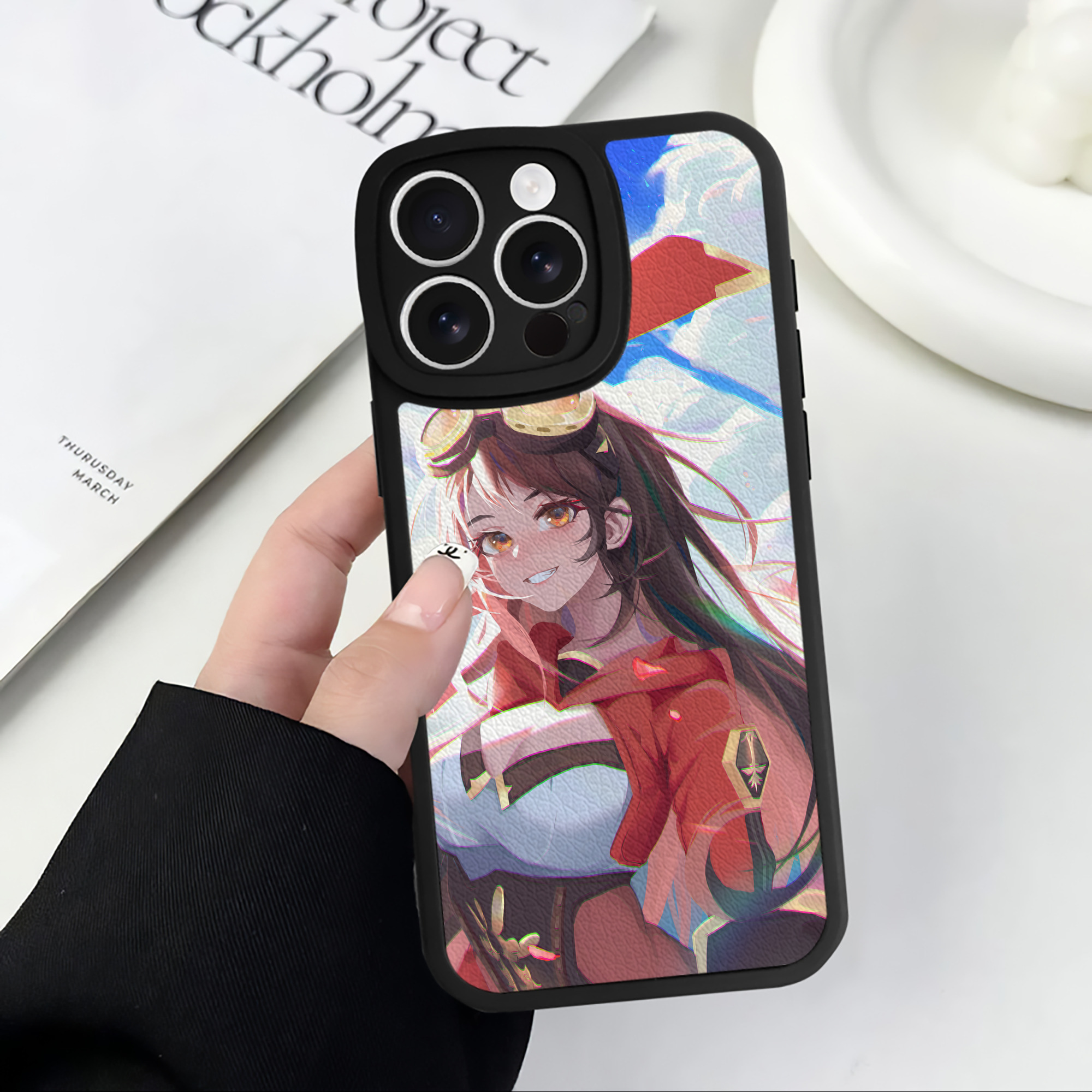 げんし神 genshin 【iPhone 16シリーズ対応】シリコンスマホケース（レザー調） 材質：シリコン