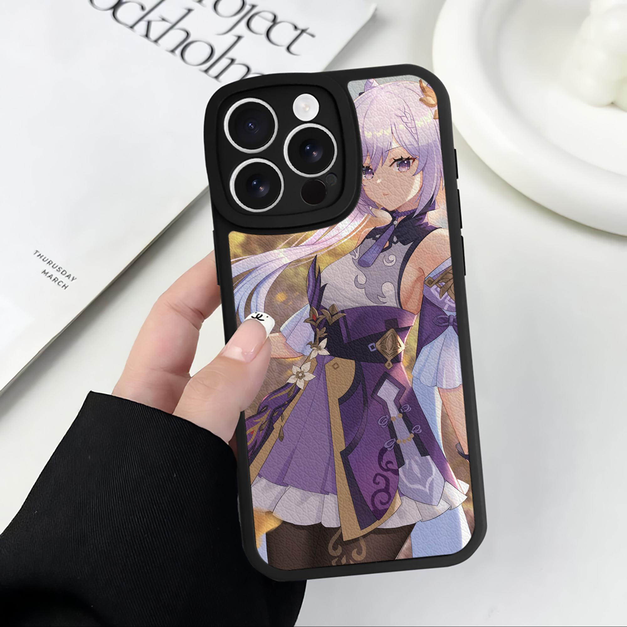 げんし神 genshin 【iPhone 16シリーズ対応】シリコンスマホケース（レザー調） 材質：シリコン