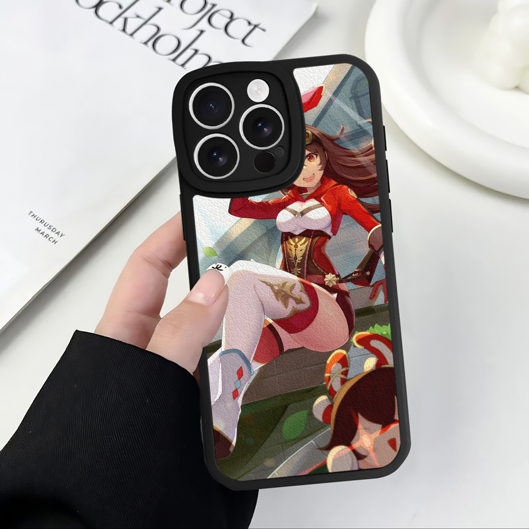 げんし神 genshin 【iPhone 16シリーズ対応】シリコンスマホケース（レザー調） 材質：シリコン