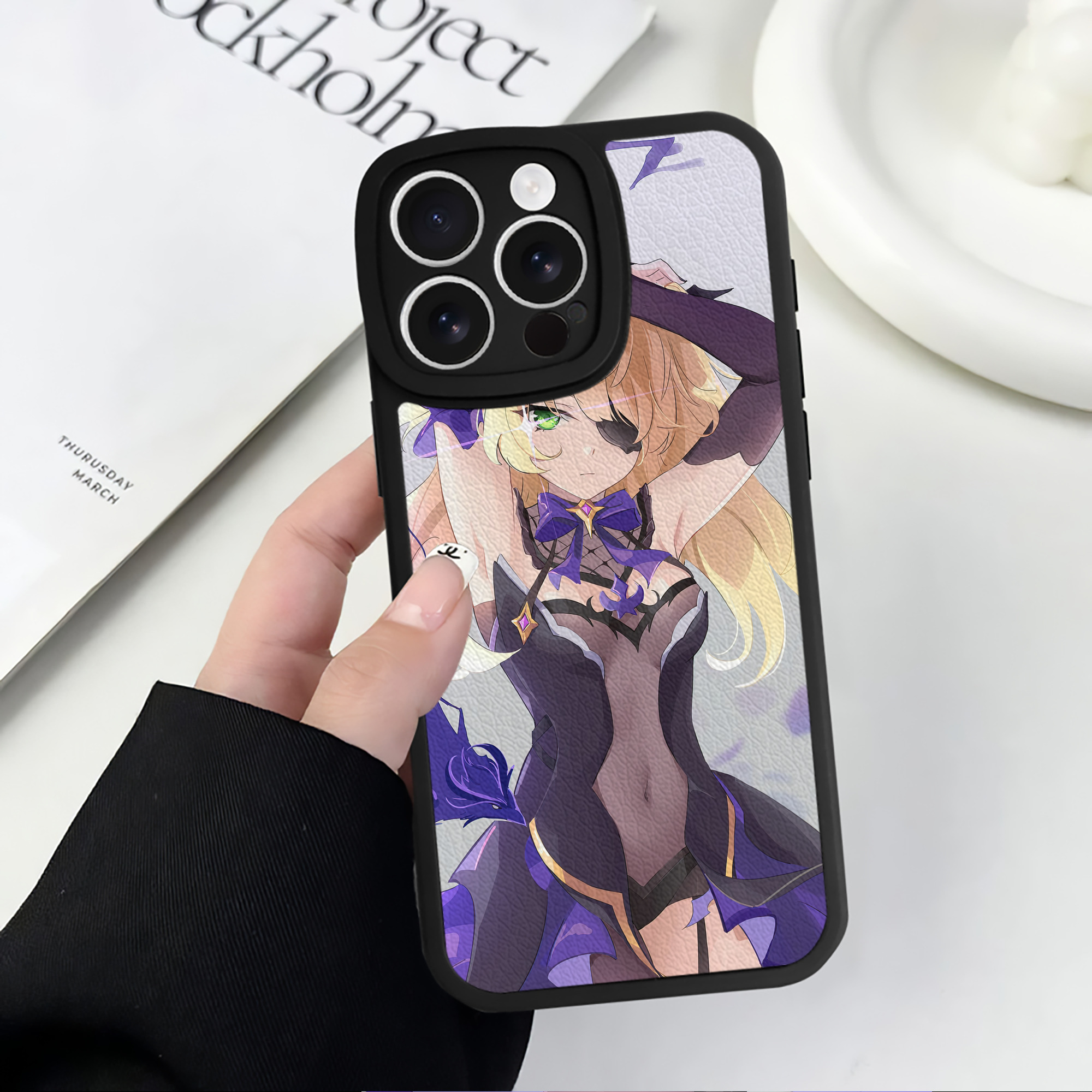 げんし神 genshin 【iPhone 16シリーズ対応】シリコンスマホケース（レザー調） 材質：シリコン