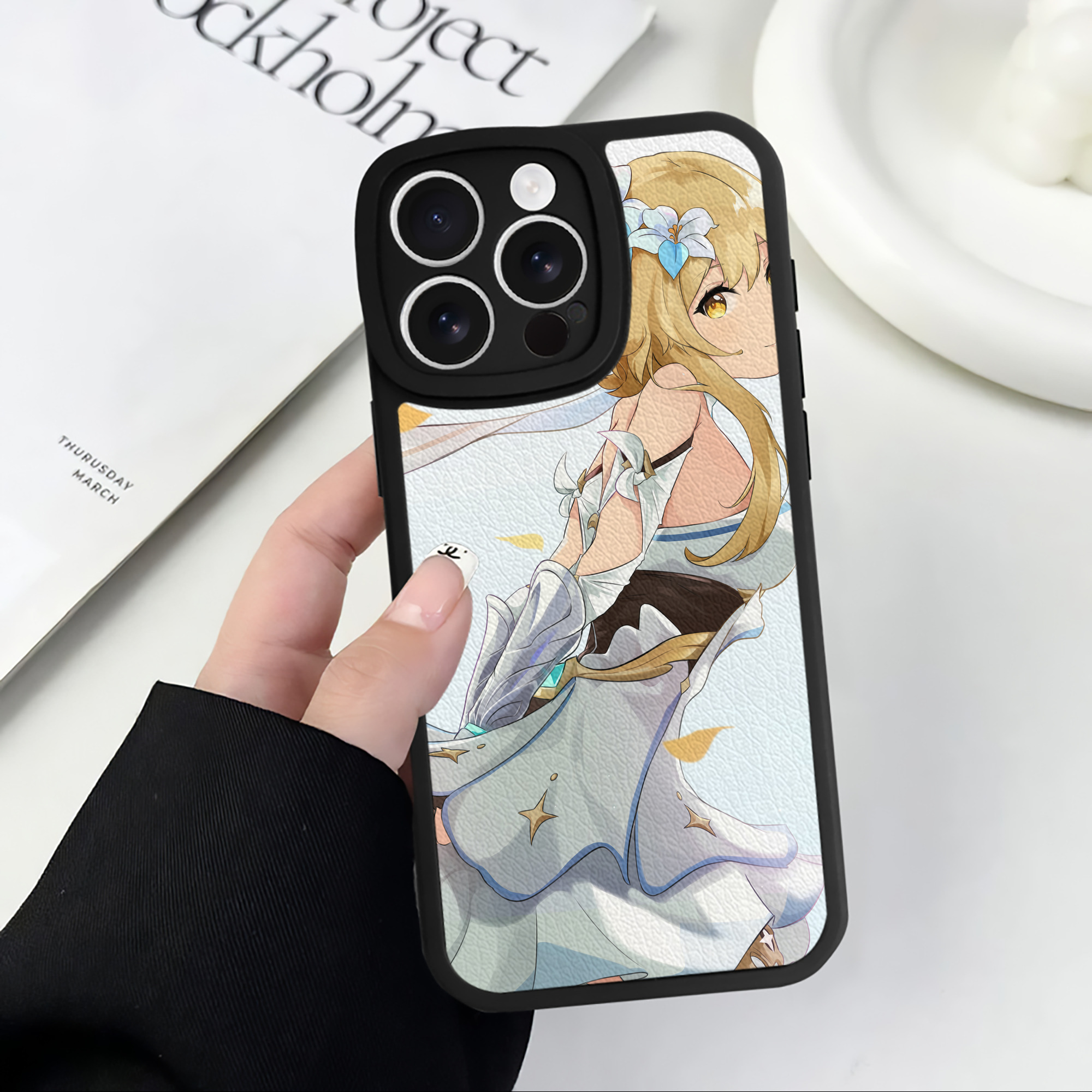 げんし神 genshin 【iPhone 16シリーズ対応】シリコンスマホケース（レザー調） 材質：シリコン