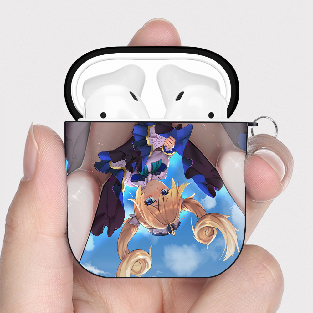 げんし神 genshin AirPods 第2世代保護ケース ハードシェル ブラック 耐衝撃・防指紋・カラビナ付き