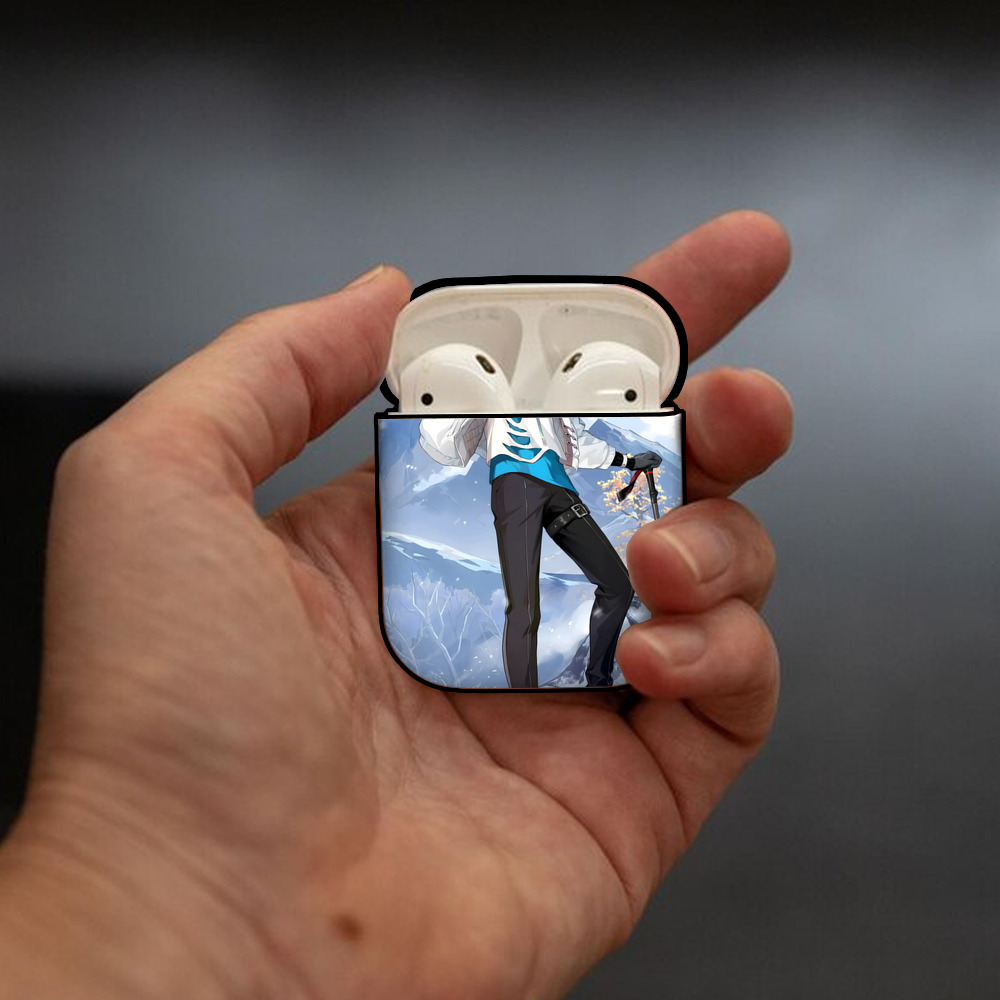 げんし神 genshin AirPods 第2世代保護ケース ハードシェル ブラック 耐衝撃・防指紋・カラビナ付き