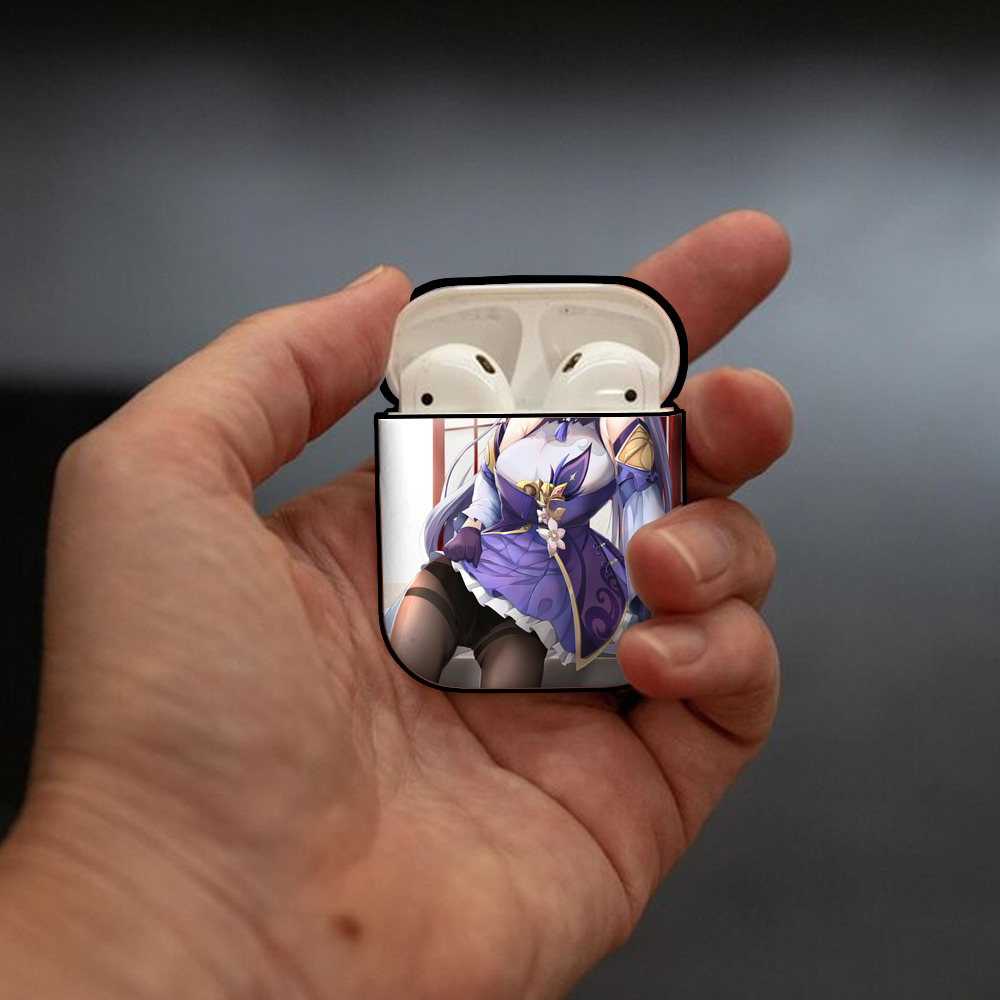 げんし神 genshin AirPods 第2世代保護ケース ハードシェル ブラック 耐衝撃・防指紋・カラビナ付き