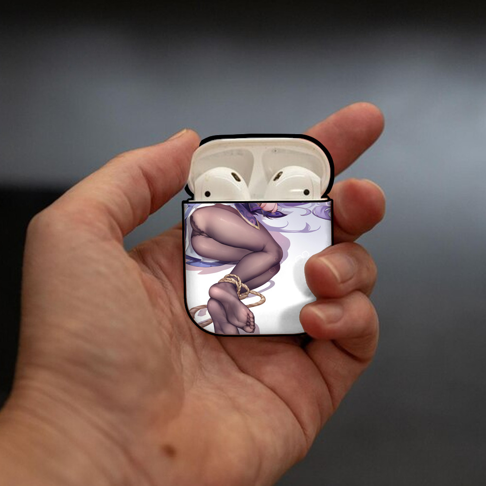 げんし神 genshin AirPods 第2世代保護ケース ハードシェル ブラック 耐衝撃・防指紋・カラビナ付き