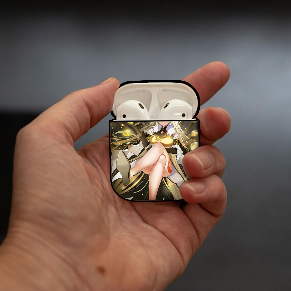 げんし神 genshin AirPods 第2世代保護ケース ハードシェル ブラック 耐衝撃・防指紋・カラビナ付き