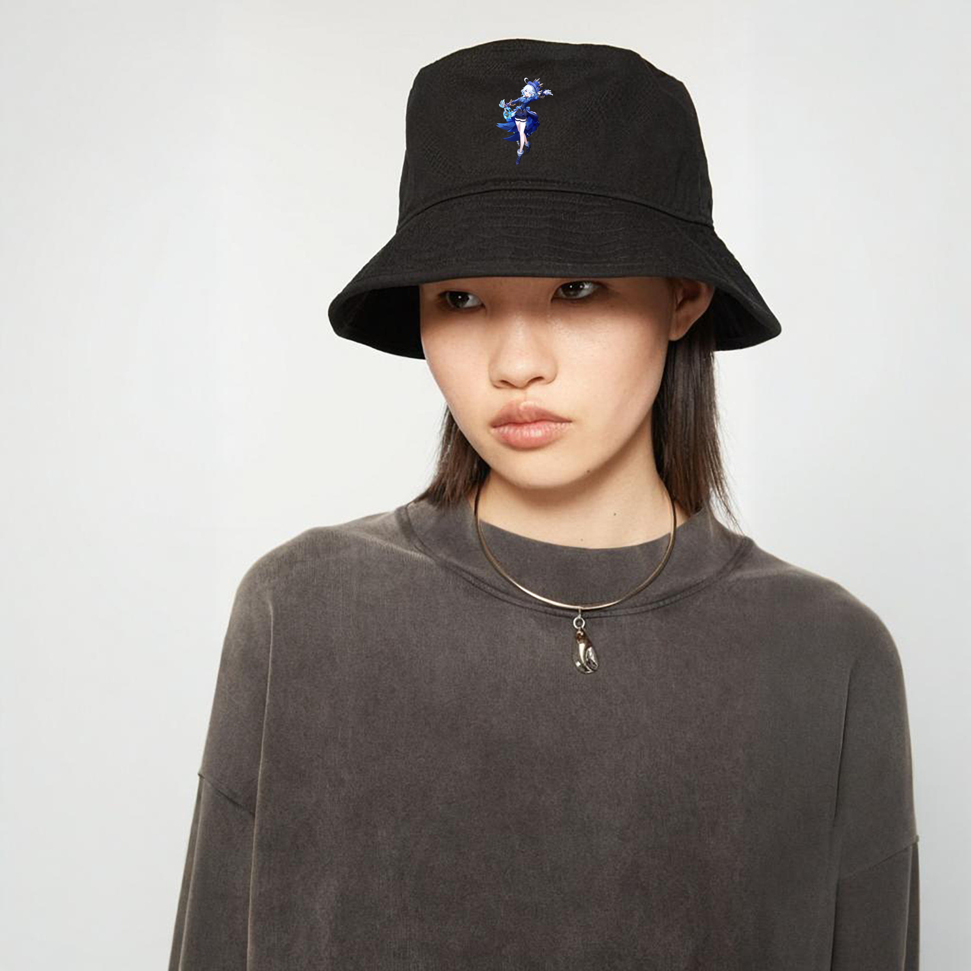 げんし神 フリーナ genshin Furina アウトドア日除けバケットハット