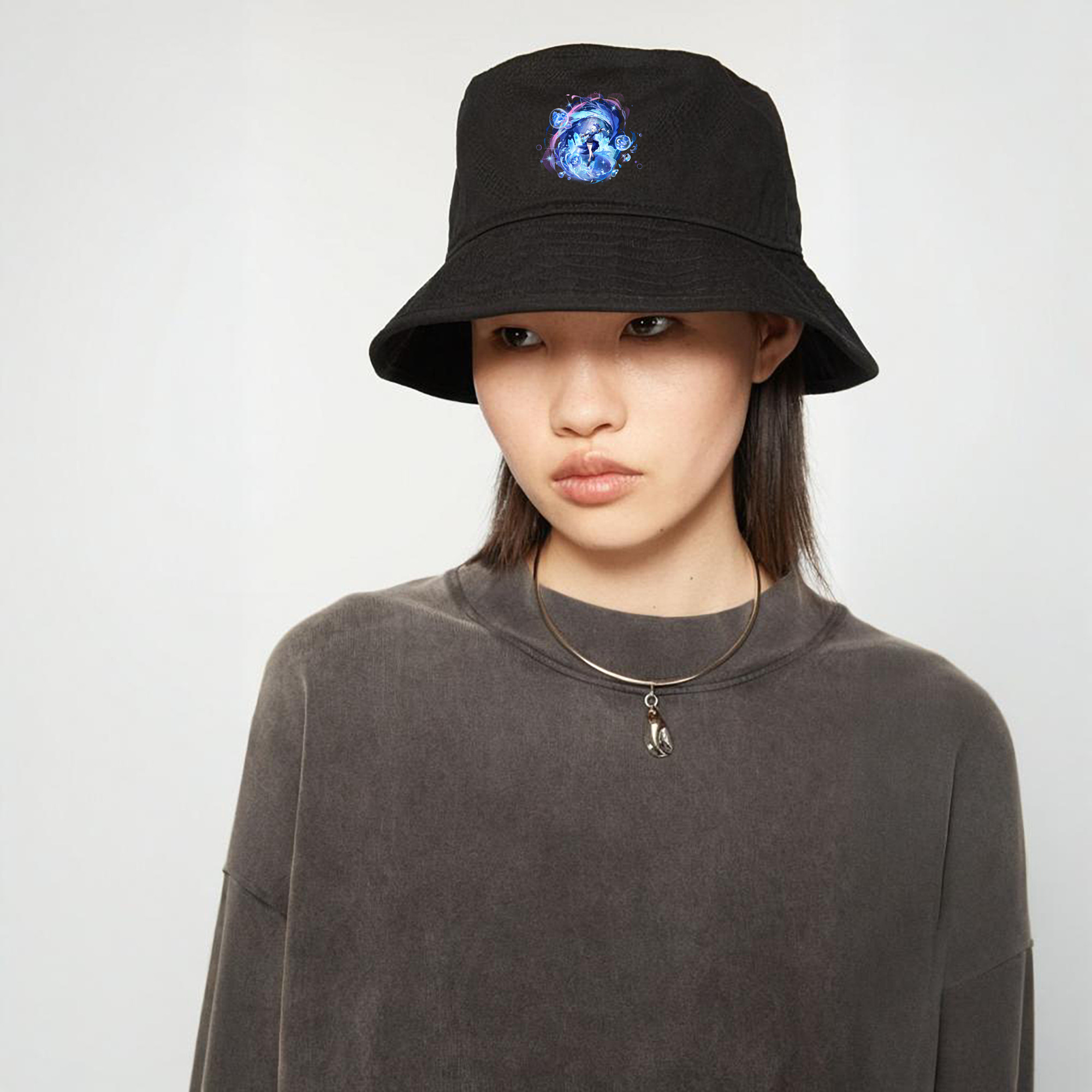 げんし神 フリーナ genshin Furina アウトドア日除けバケットハット