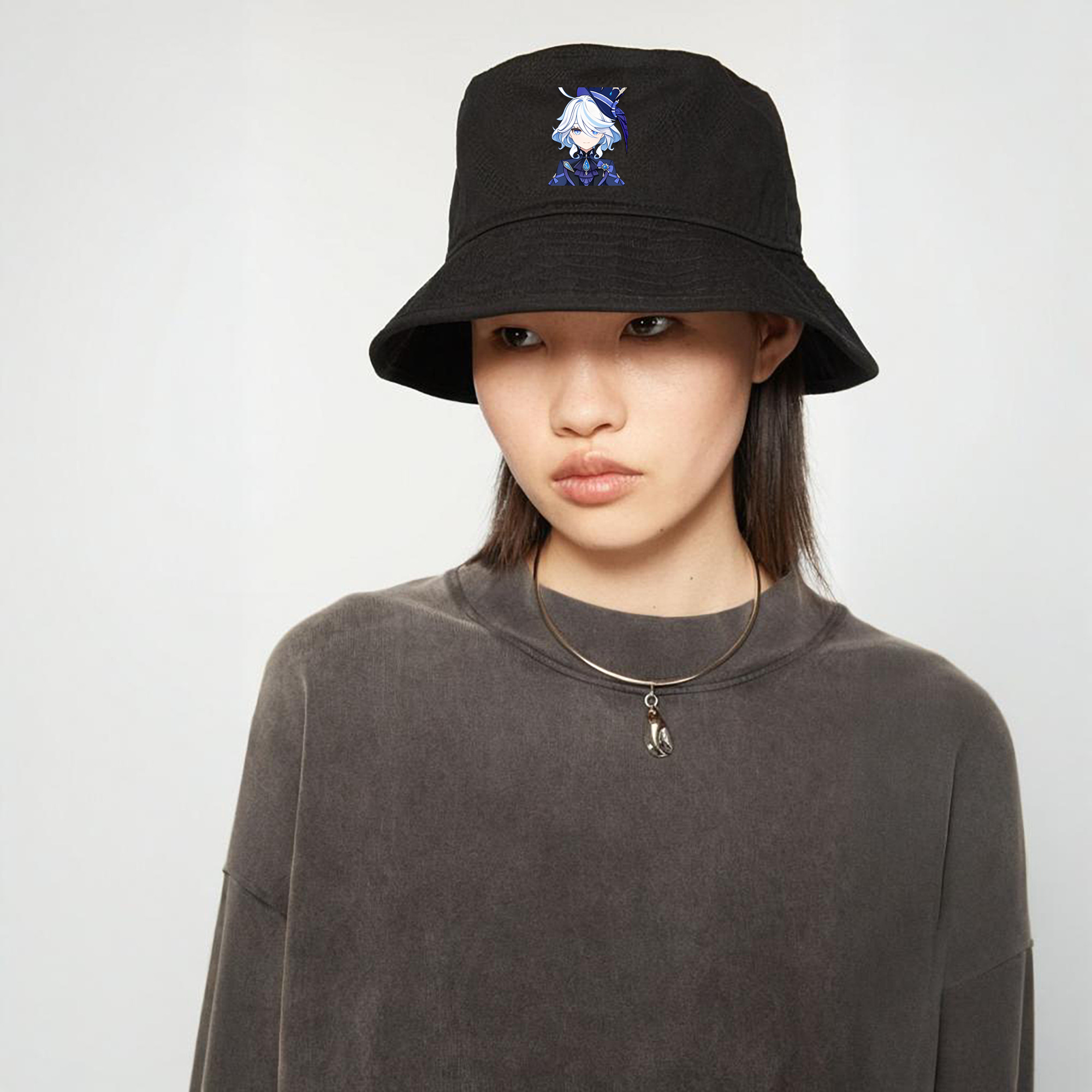 げんし神 フリーナ genshin Furina アウトドア日除けバケットハット