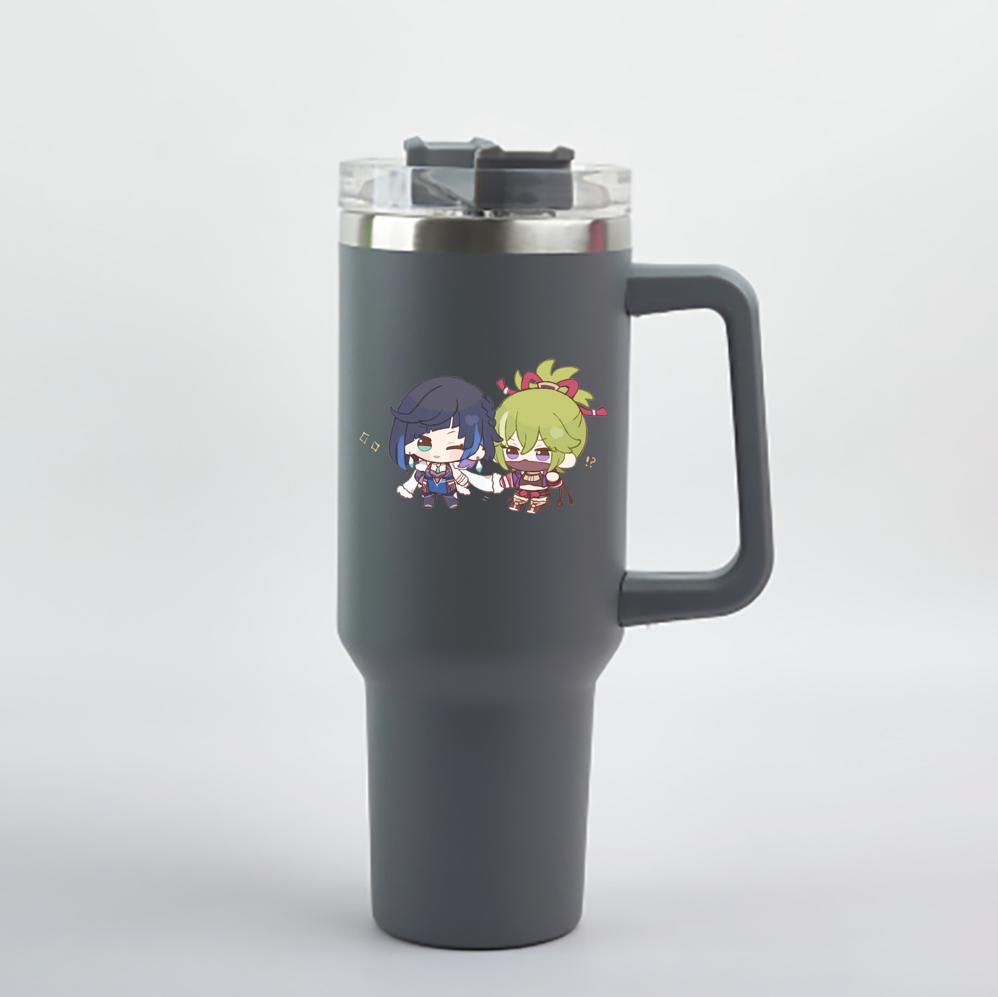 げんし神  久岐忍 くき しのぶ genshin Kuki Shinobu 1200mL車用タンブラー - クリスタルステッカー（プラスチックストロー付き）