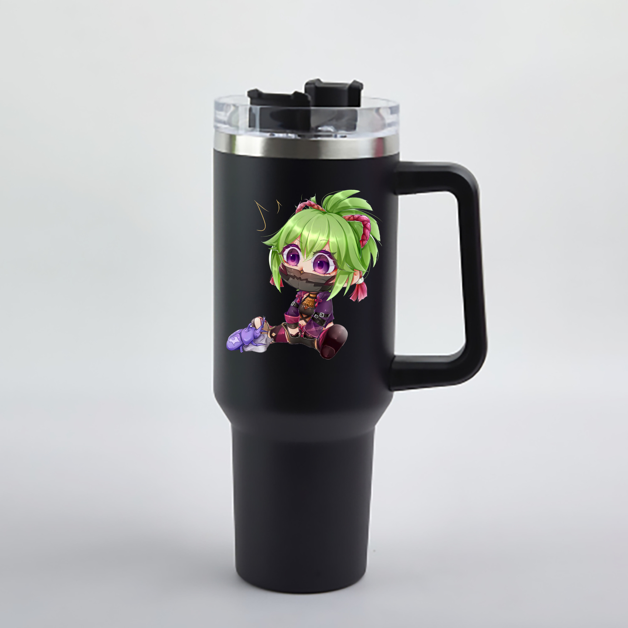 げんし神  久岐忍 くき しのぶ genshin Kuki Shinobu 1200mL車用タンブラー - クリスタルステッカー（プラスチックストロー付き）