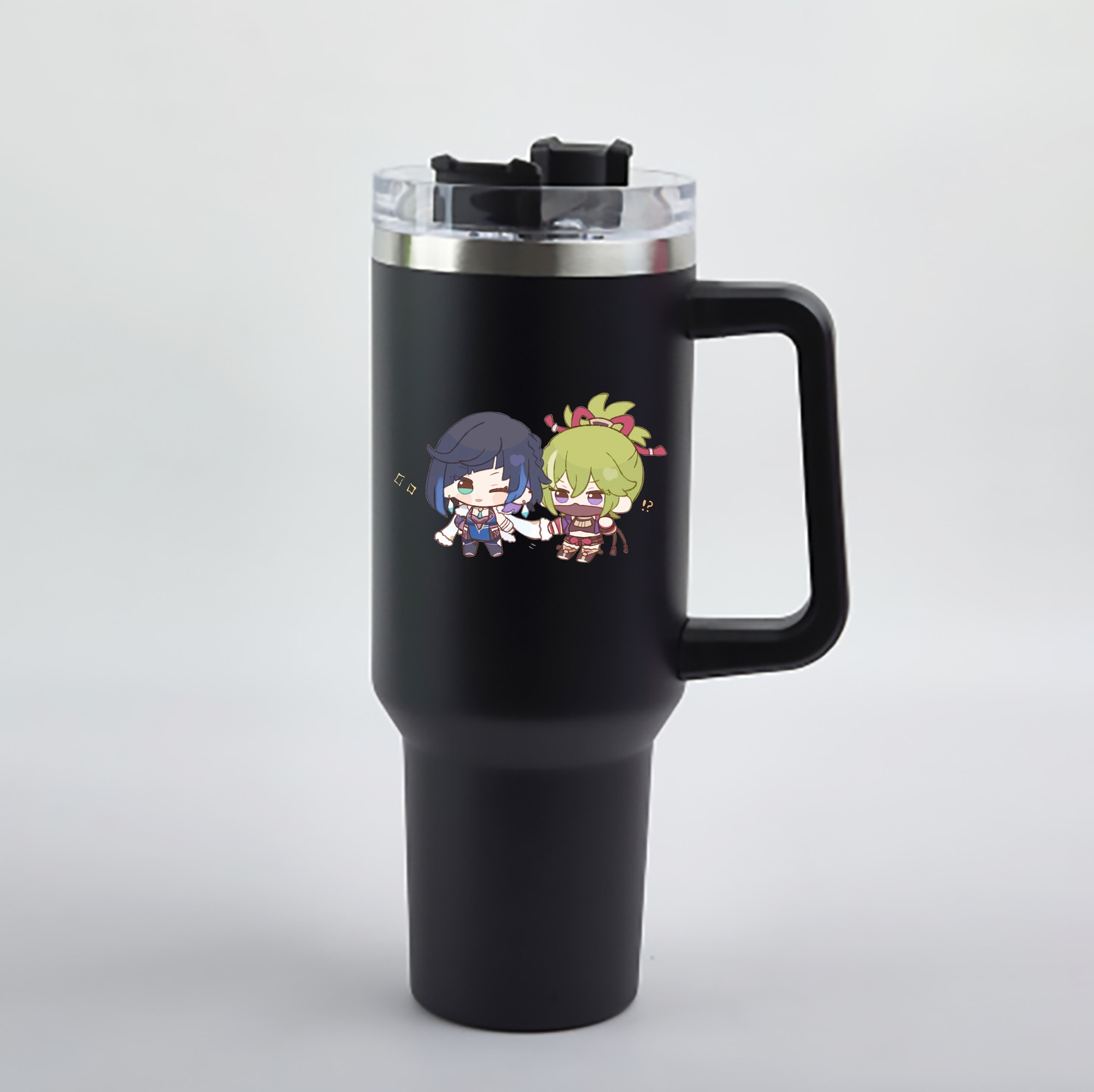 げんし神  久岐忍 くき しのぶ genshin Kuki Shinobu 1200mL車用タンブラー - クリスタルステッカー（プラスチックストロー付き）
